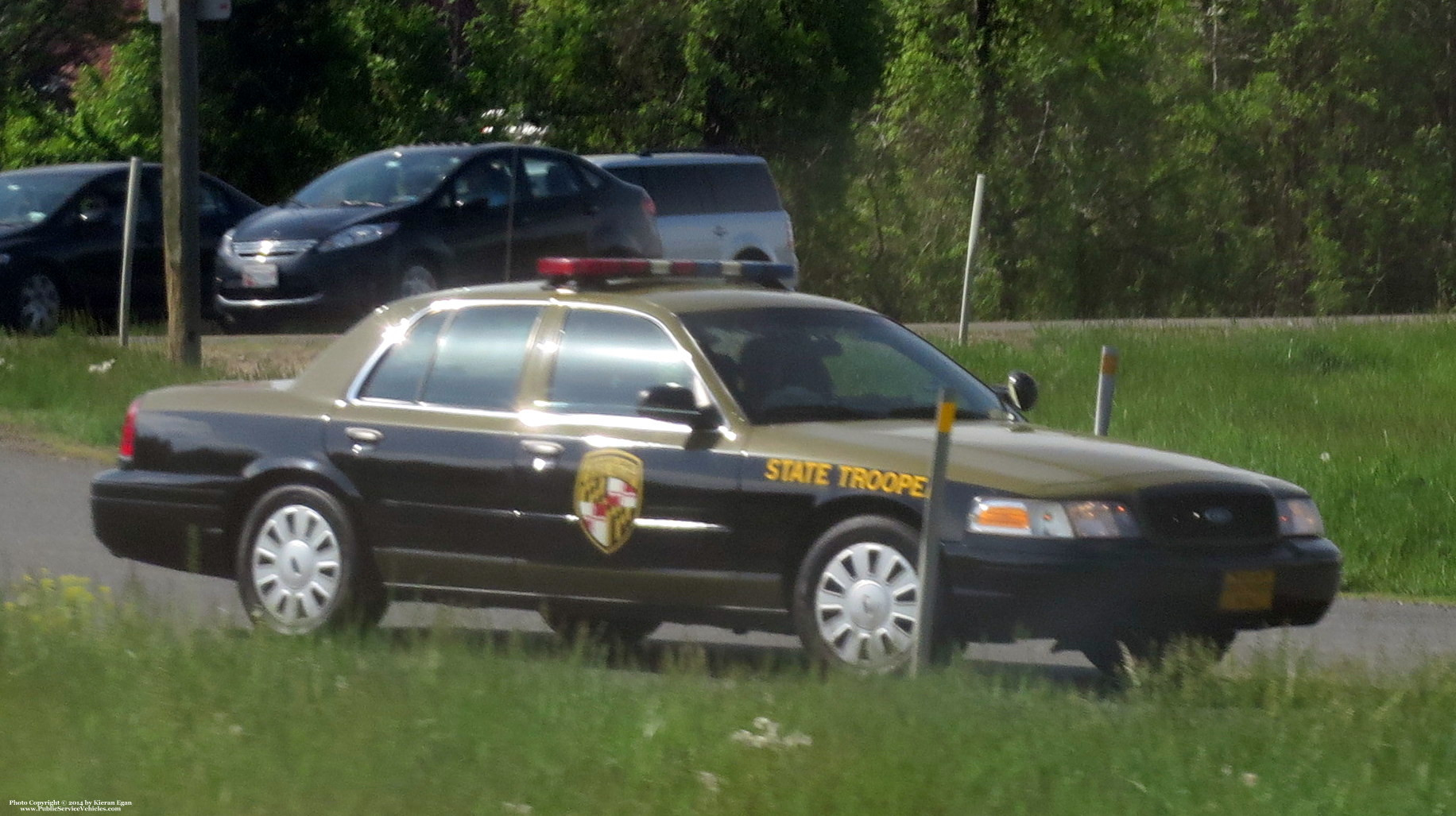 A photo  of Maryland State Police
            Patrol Unit, a 2006-2008 Ford Crown Victoria Police Interceptor             taken by Kieran Egan