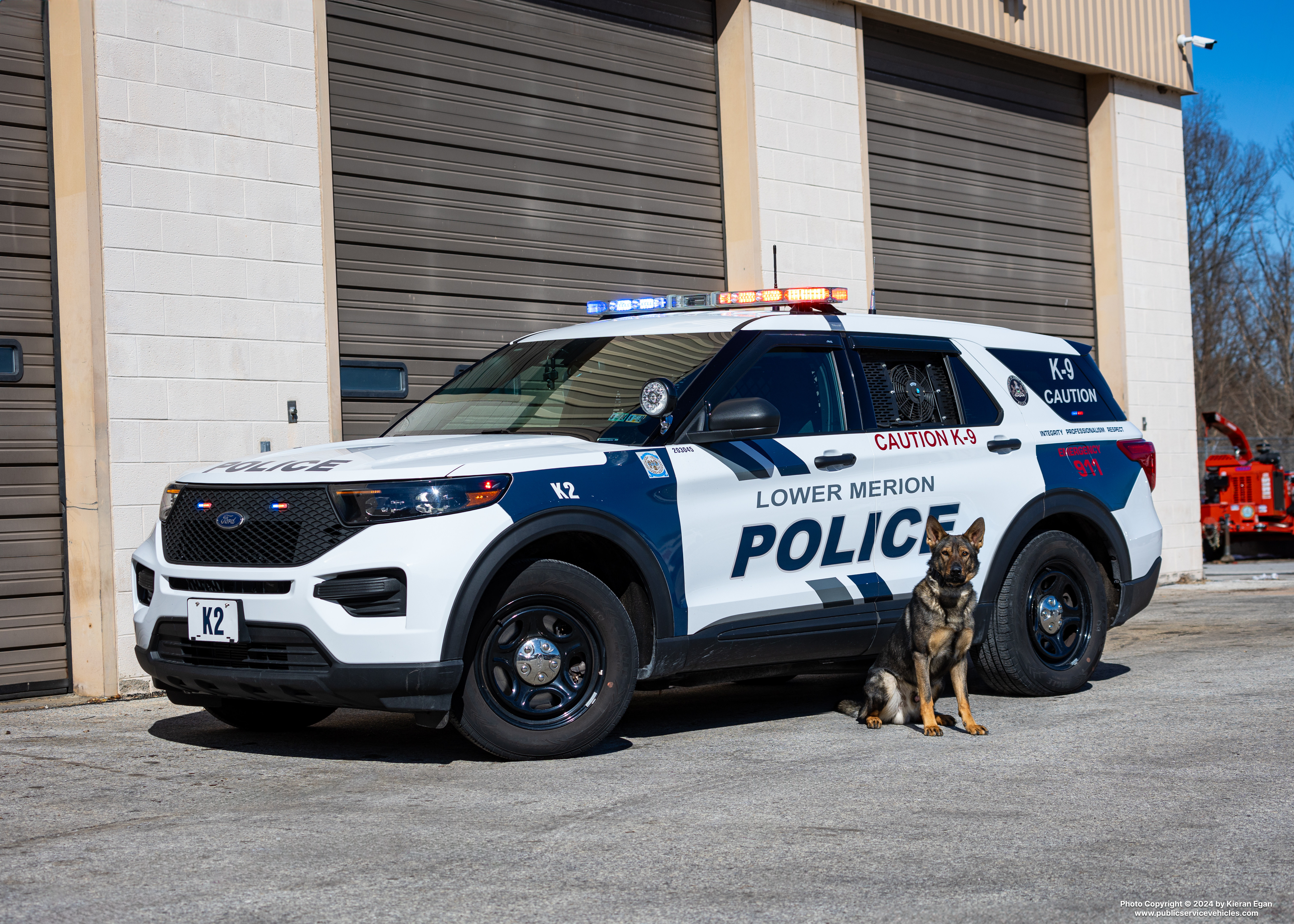 A photo  of Lower Merion Township Police
            Cruiser K2, a 2020 Ford Police Interceptor Utility             taken by Kieran Egan