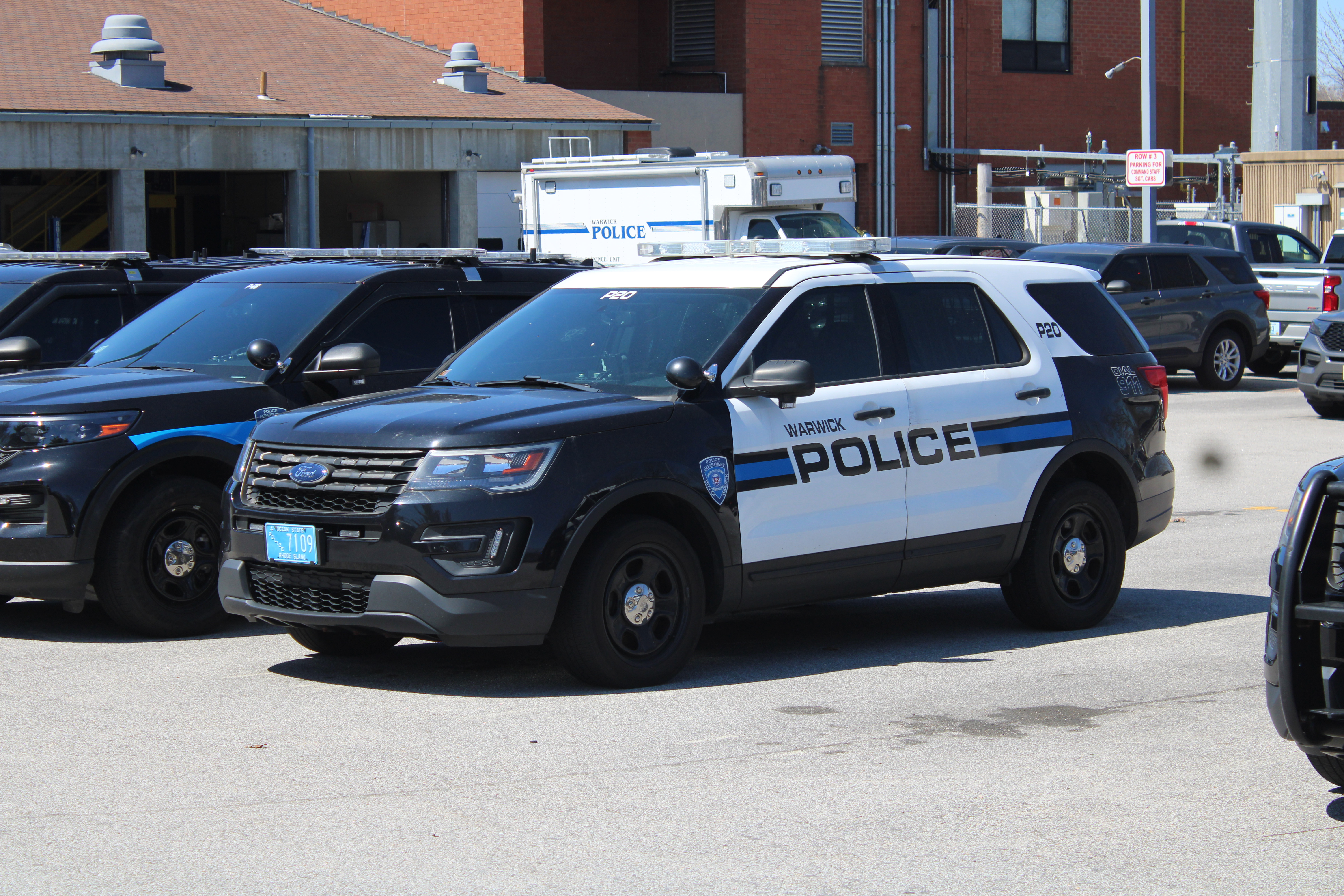 A photo  of Warwick Police
            Cruiser P-20, a 2019 Ford Police Interceptor Utility             taken by @riemergencyvehicles