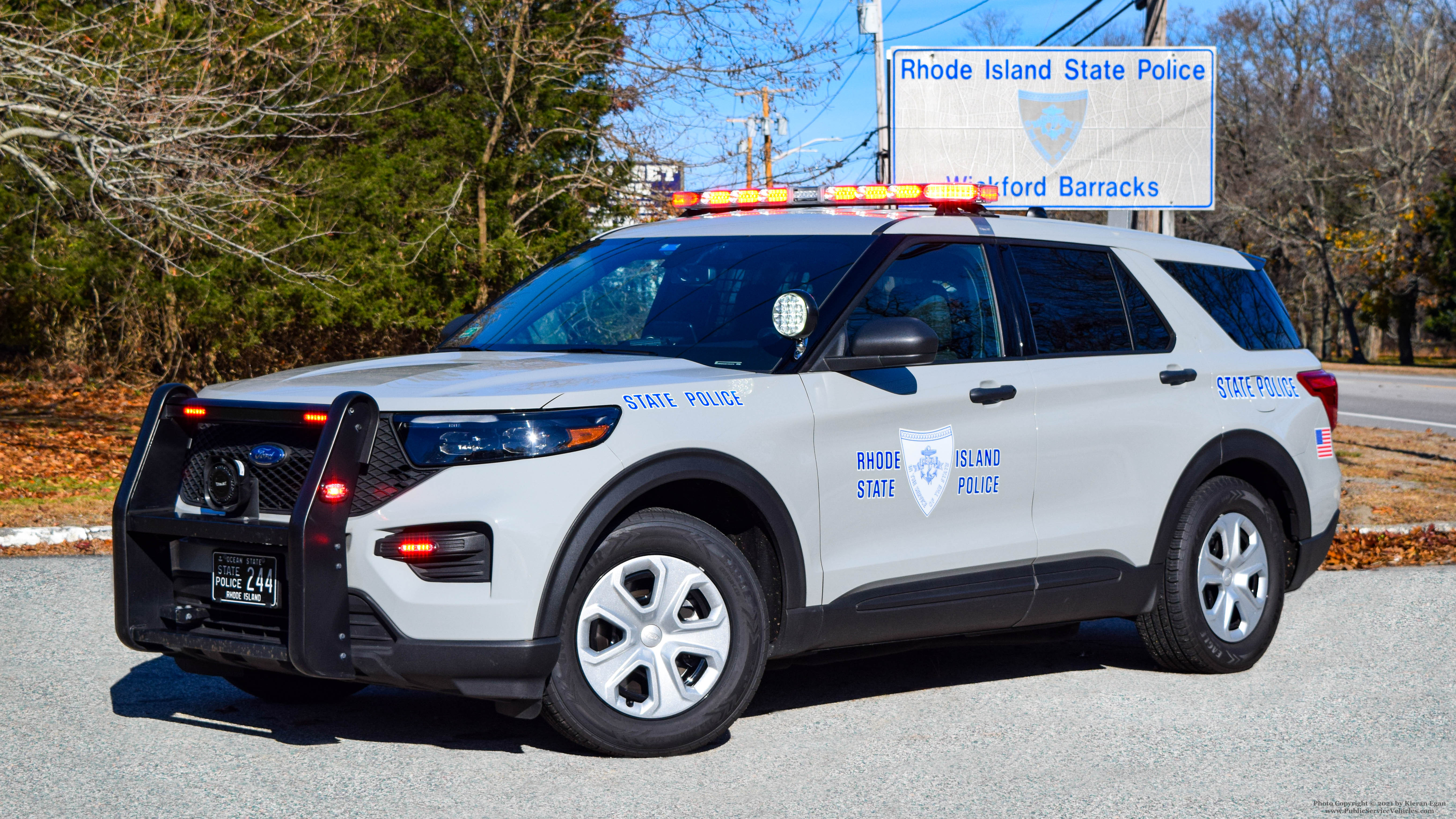 A photo  of Rhode Island State Police
            Cruiser 244, a 2020 Ford Police Interceptor Utility             taken by Kieran Egan