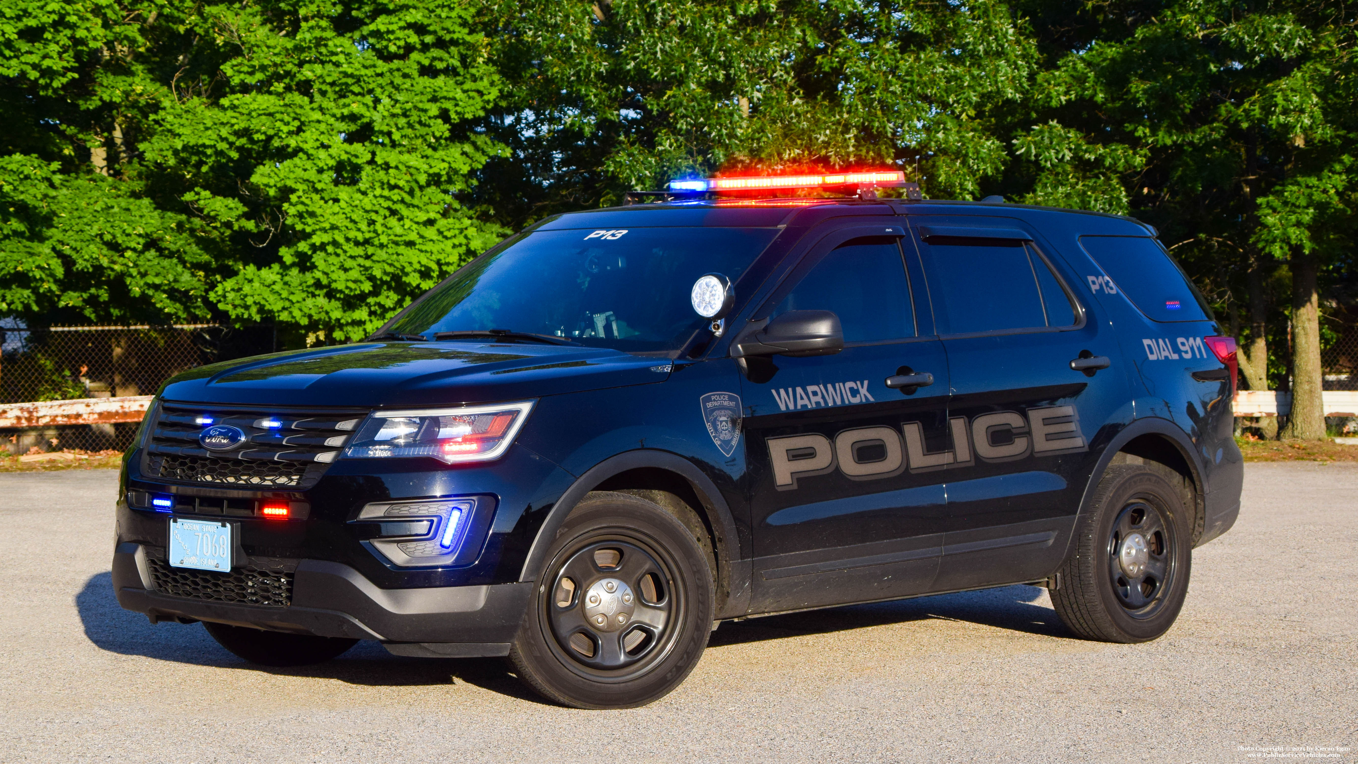 A photo  of Warwick Police
            Cruiser P-13, a 2019 Ford Police Interceptor Utility             taken by Kieran Egan