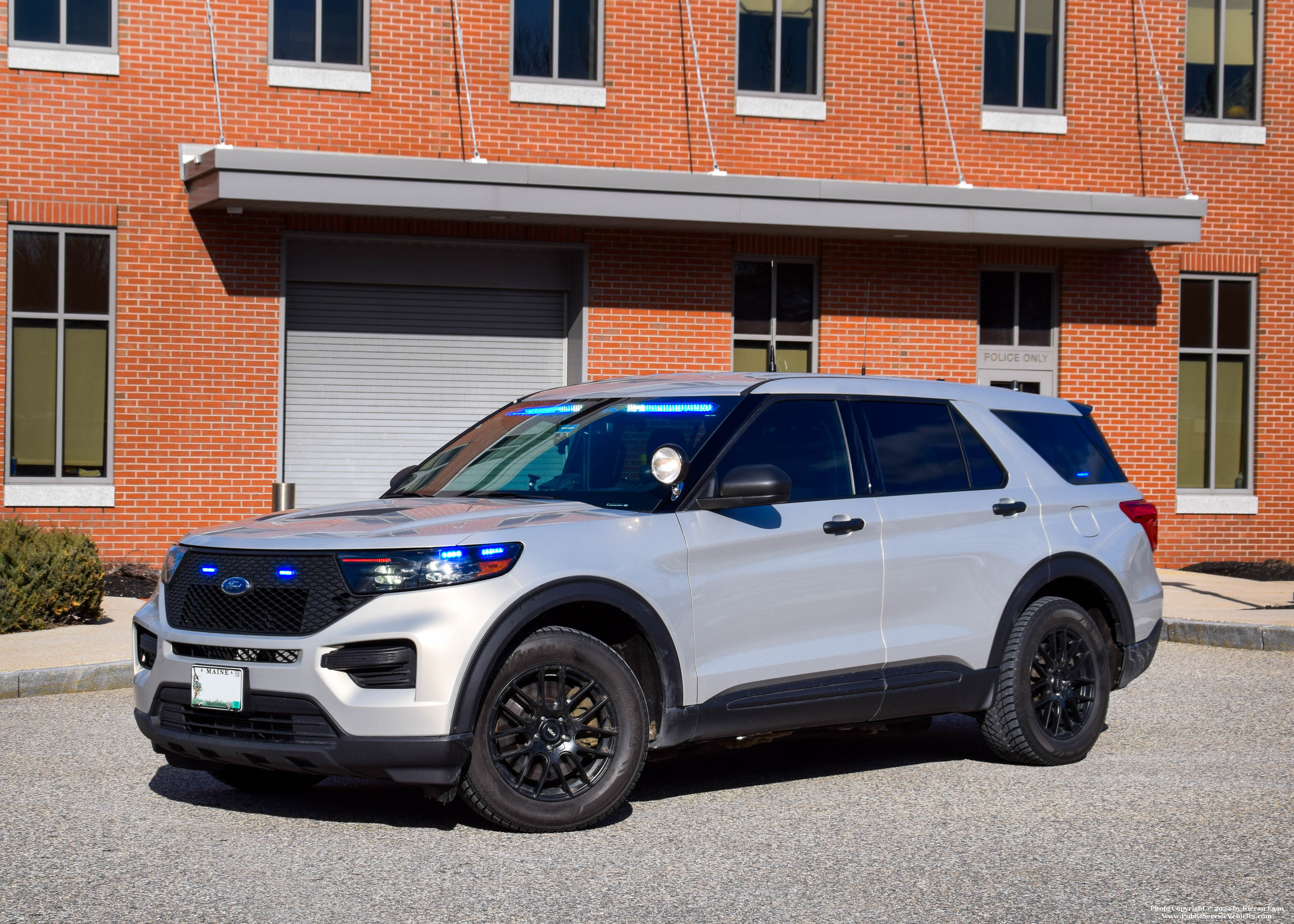 A photo  of Maine State Police
            Cruiser 704, a 2020 Ford Police Interceptor Utility Hybrid             taken by Kieran Egan