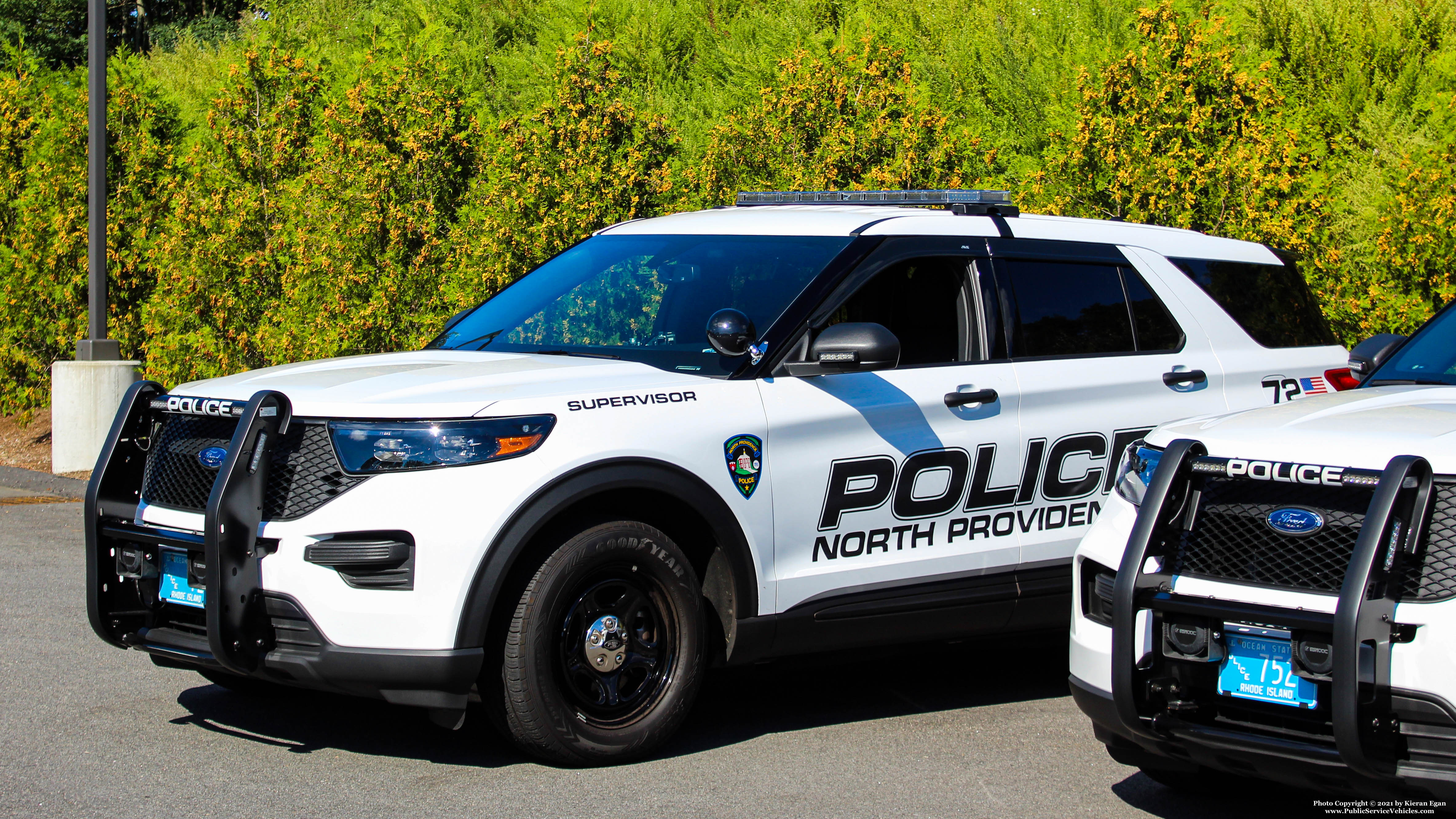 A photo  of North Providence Police
            Cruiser 72, a 2021 Ford Police Interceptor Utility             taken by Kieran Egan