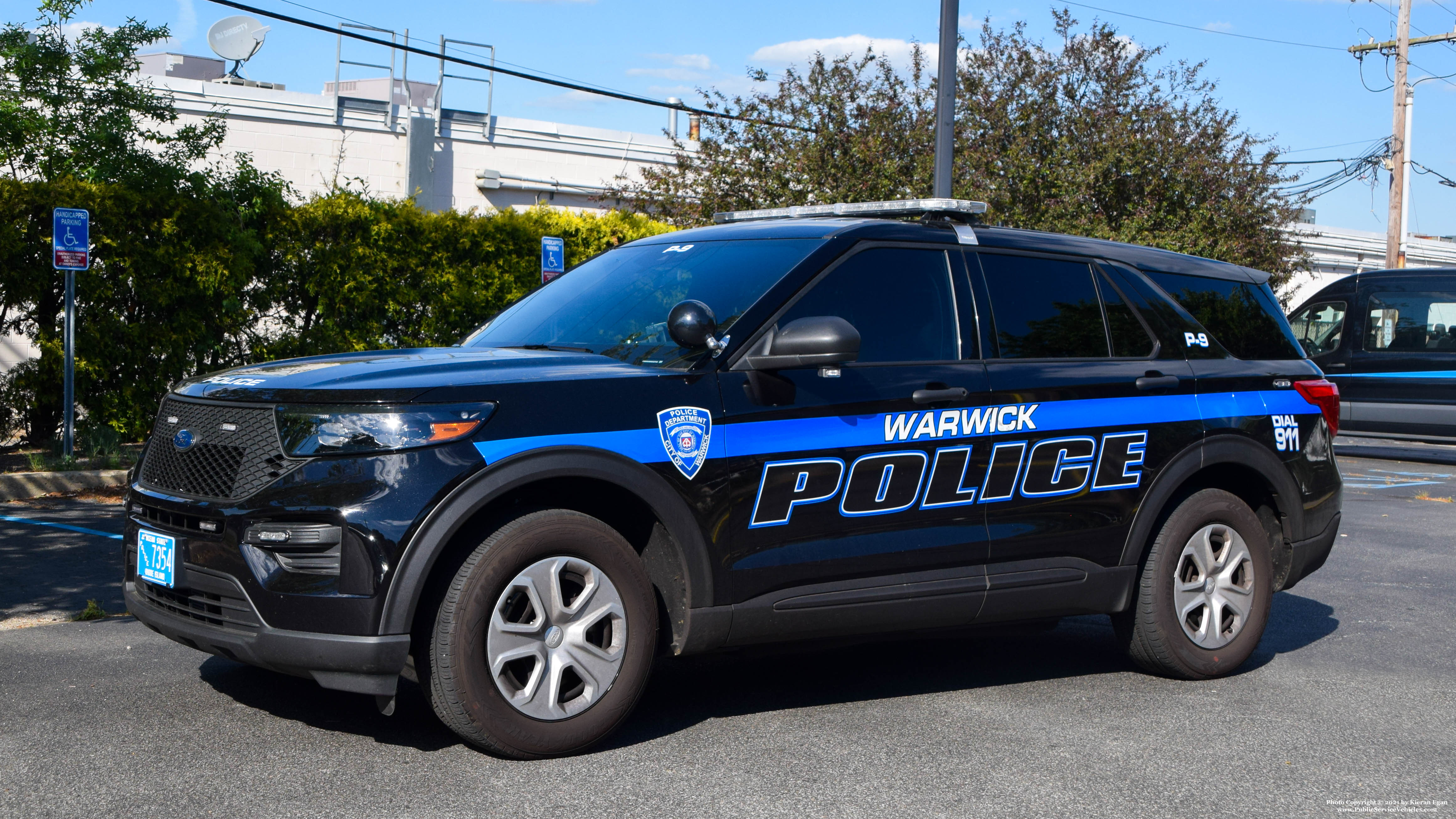 A photo  of Warwick Police
            Cruiser P-9, a 2021 Ford Police Interceptor Utility             taken by Kieran Egan