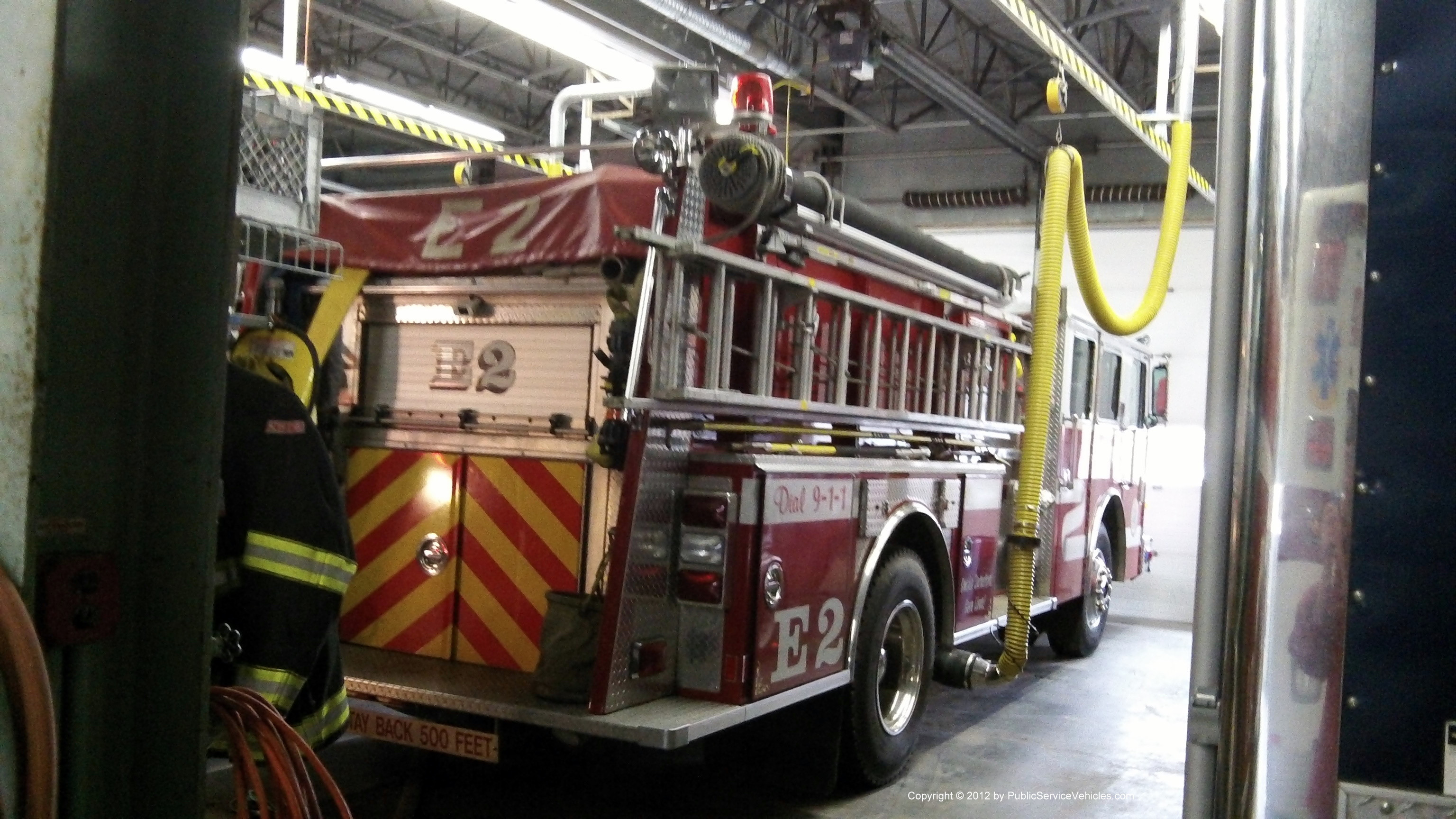 A photo  of Portsmouth Fire
            Engine 2, a 1989 Maxim             taken by Kieran Egan