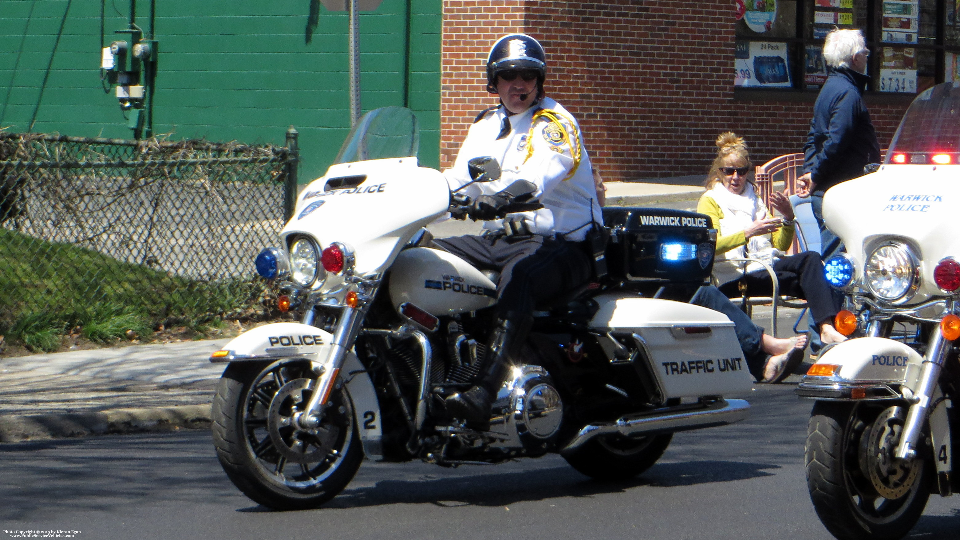 A photo  of Warwick Police
            Motorcycle 2, a 2010-2015 Harley Davidson Electra Glide             taken by Kieran Egan