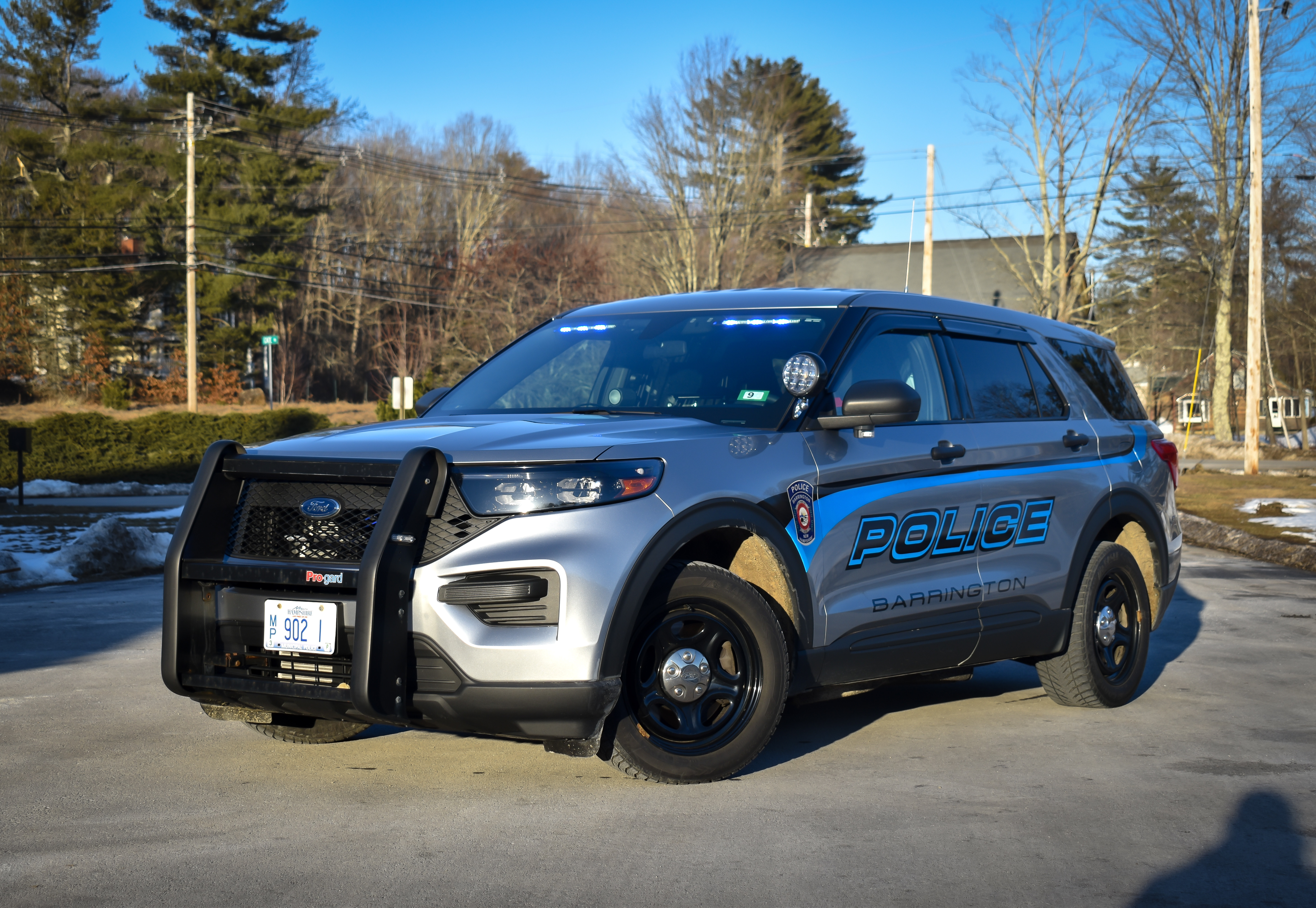 A photo  of Barrington Police
            Car 1, a 2021 Ford Police Interceptor Utility             taken by Luke Tougas