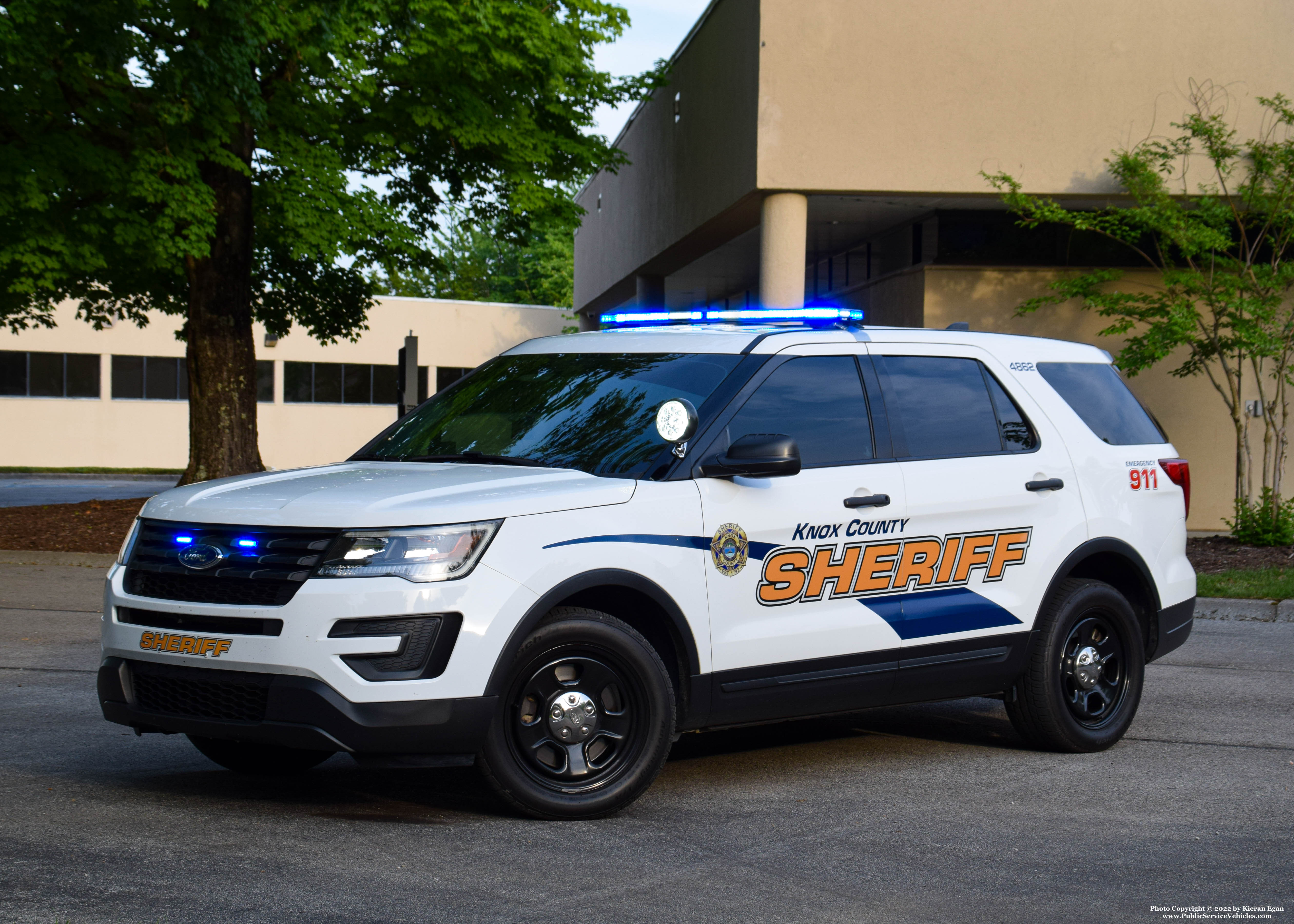 A photo  of Knox County Sheriff
            Cruiser 4862, a 2016-2019 Ford Police Interceptor Utility             taken by Kieran Egan