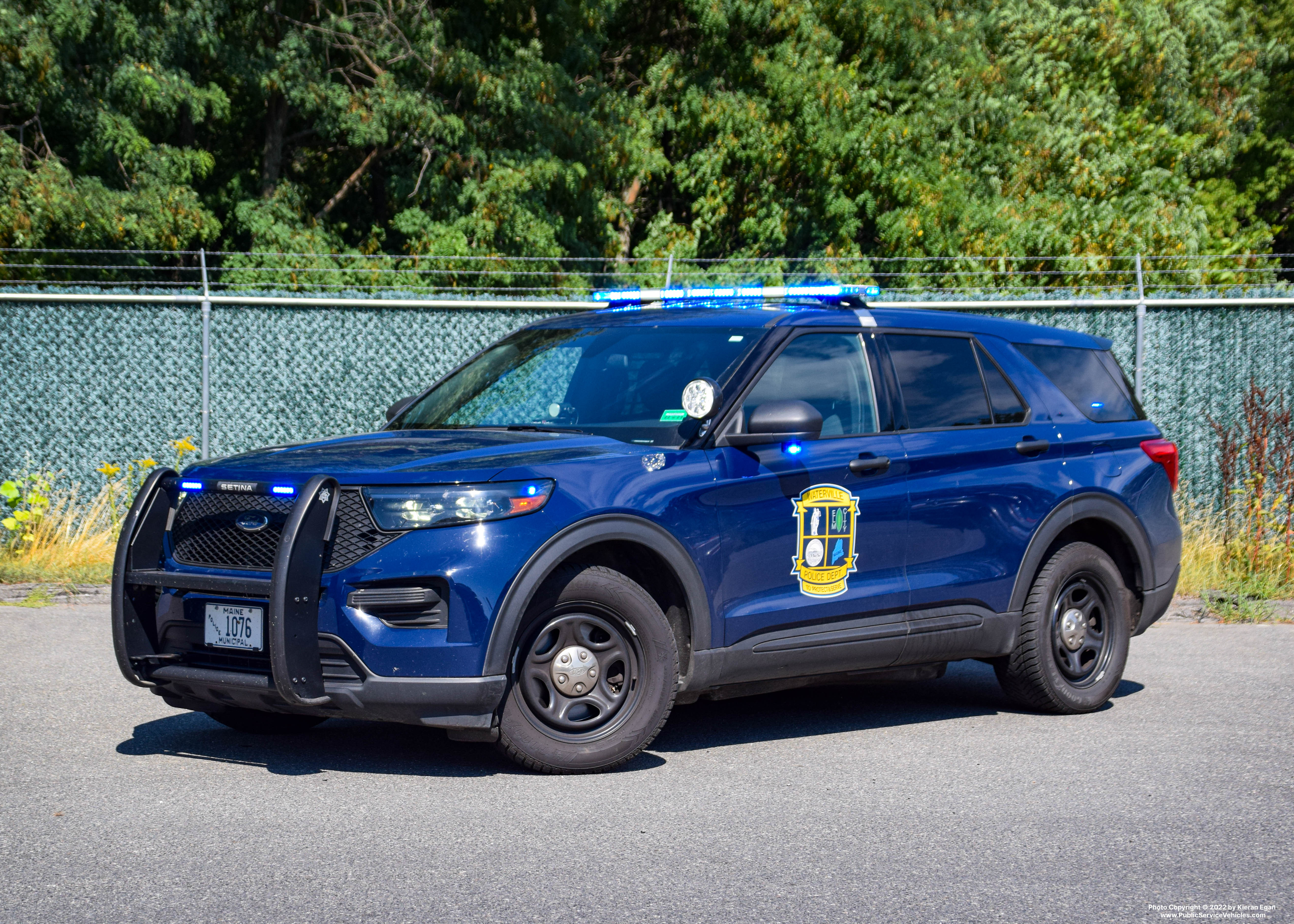 A photo  of Waterville Police
            Cruiser 1076, a 2020-2022 Ford Police Interceptor Utility             taken by Kieran Egan