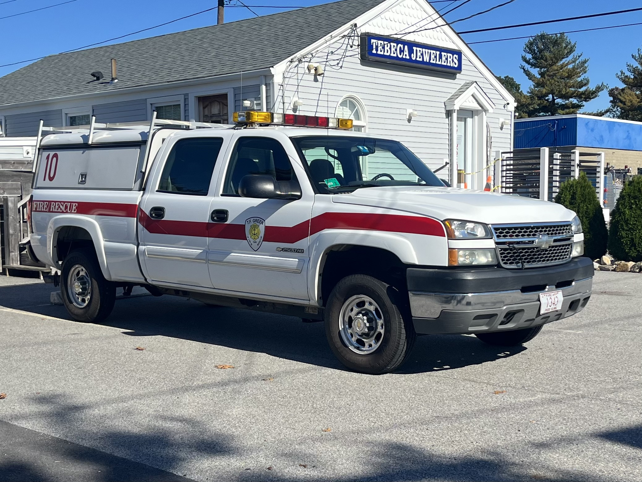 A photo  of T.F. Green Airport Fire
            Rescue 310, a 2005 Chevrolet Silverado             taken by @riemergencyvehicles