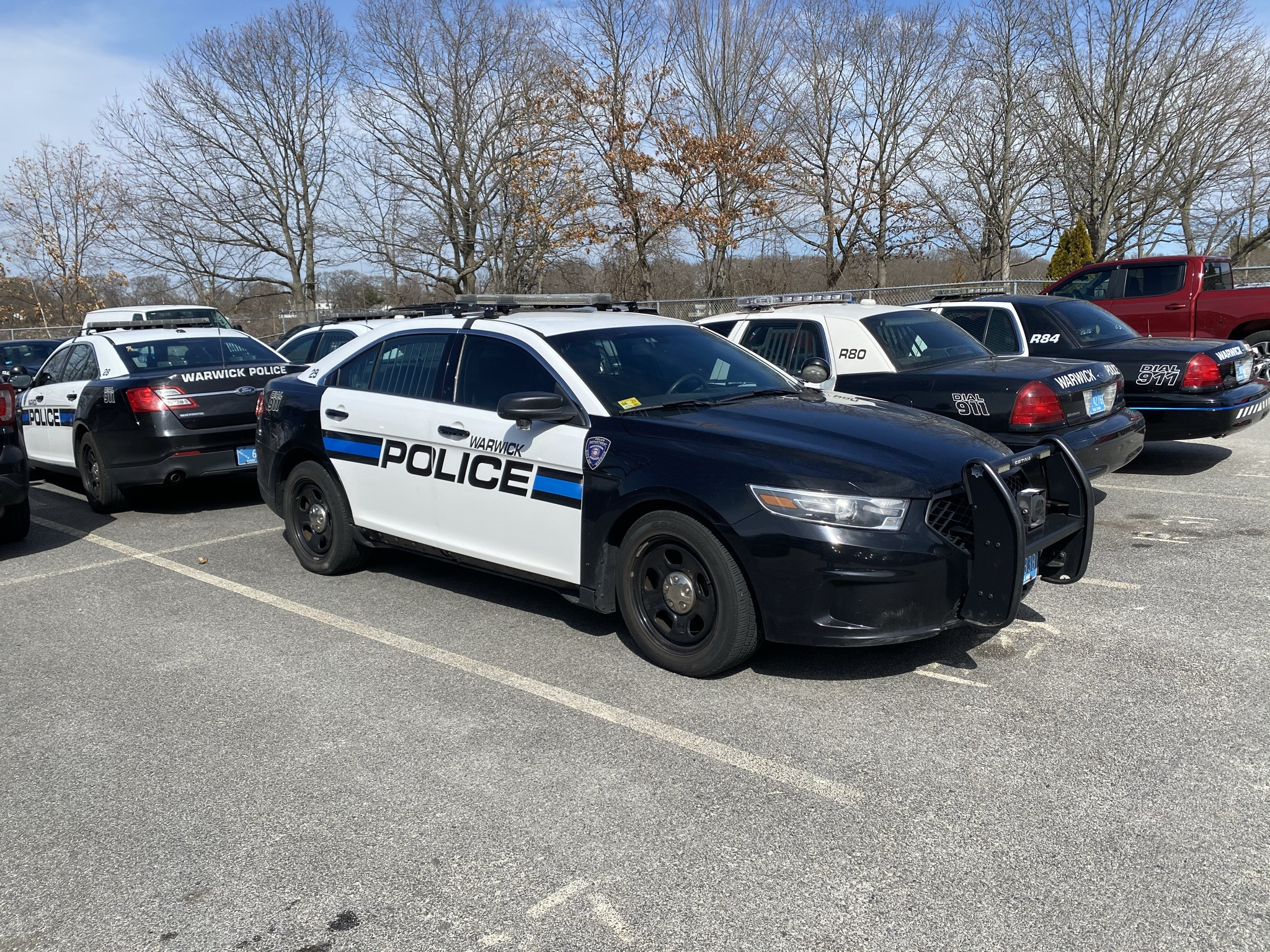 A photo  of Warwick Police
            Cruiser P-29, a 2013-2016 Ford Police Interceptor Sedan             taken by @riemergencyvehicles