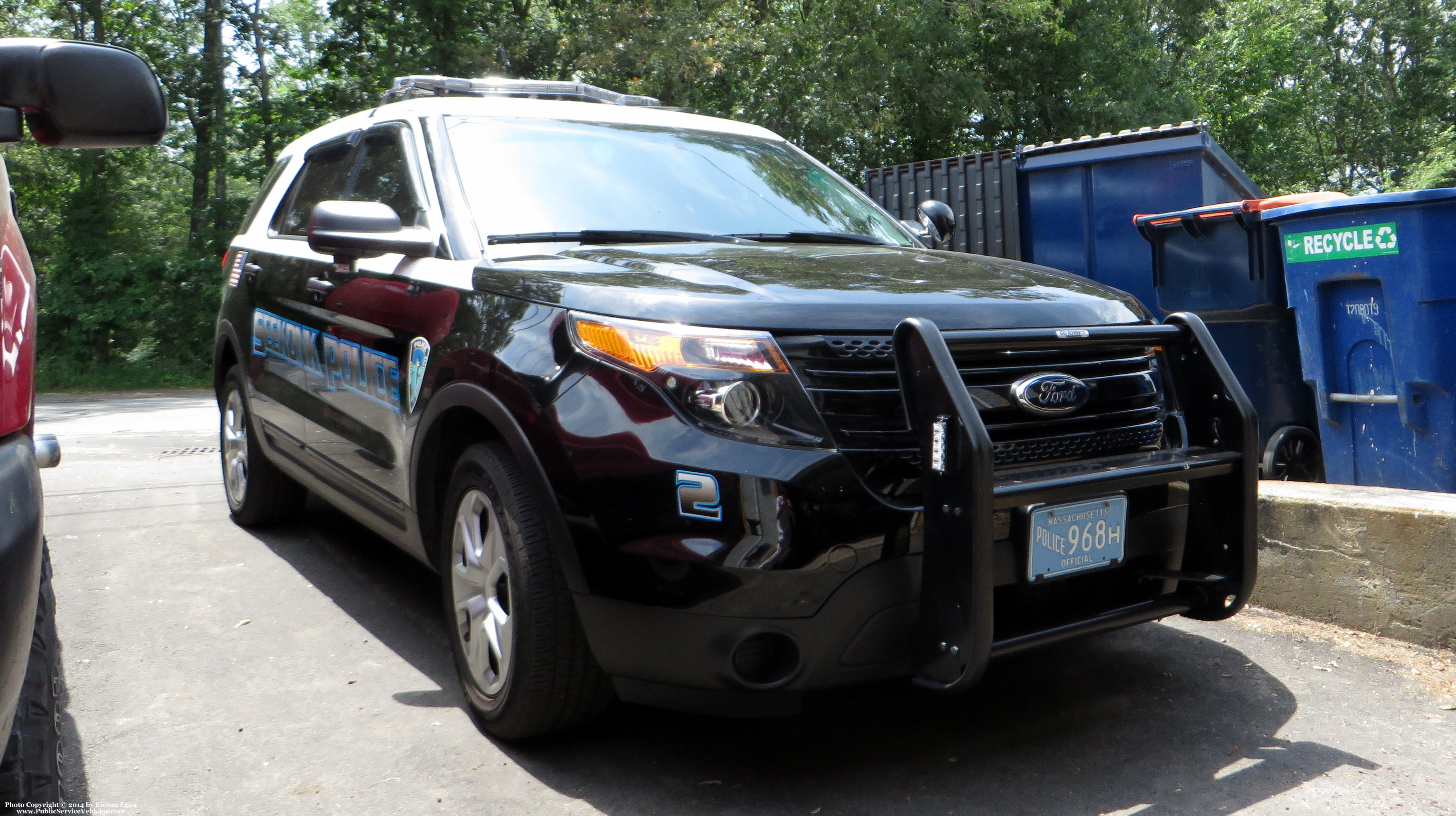 A photo  of Seekonk Police
            Car 2, a 2013 Ford Police Interceptor Utility             taken by Kieran Egan