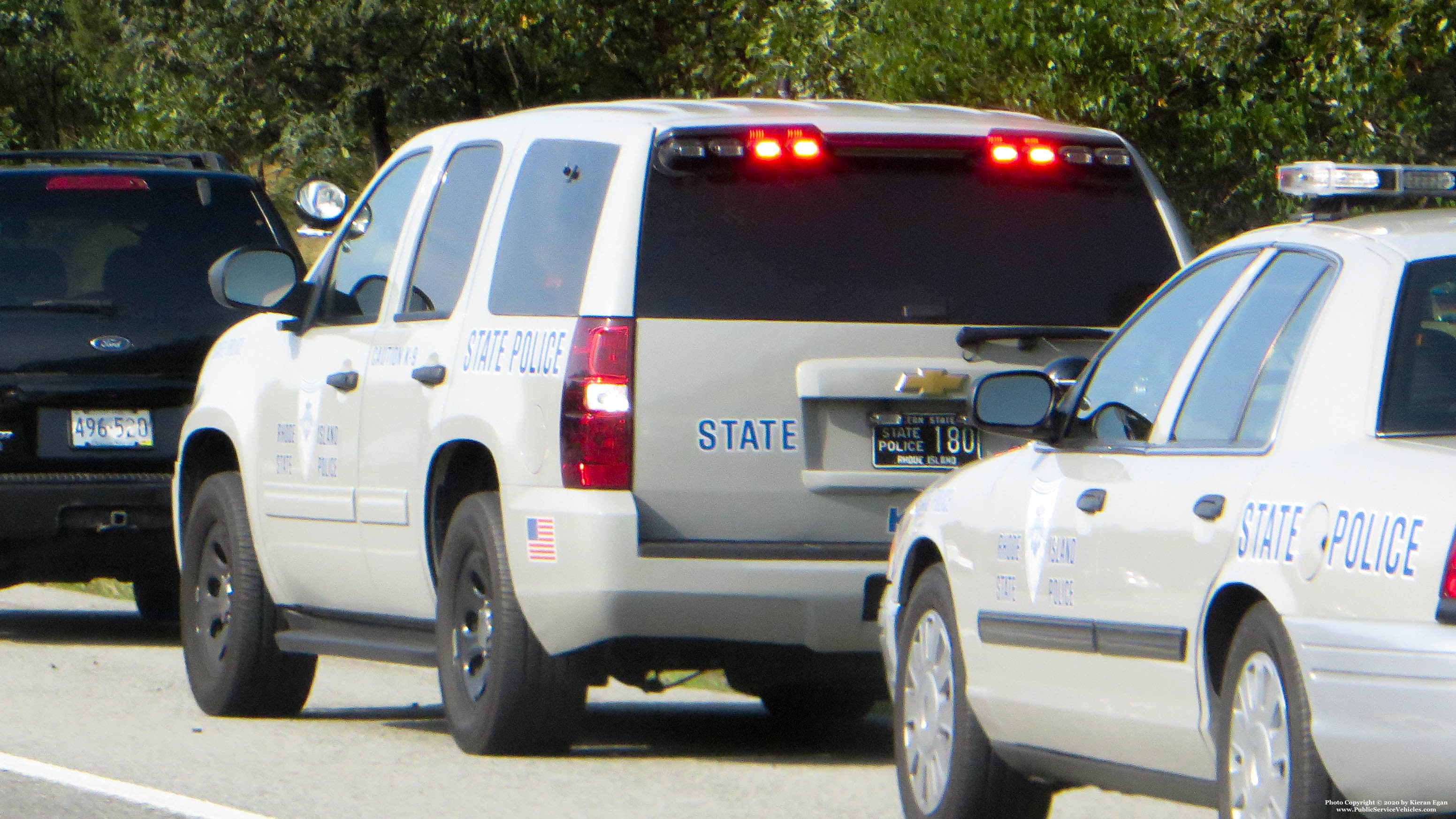 A photo  of Rhode Island State Police
            Cruiser 180, a 2013 Chevrolet Tahoe             taken by Kieran Egan
