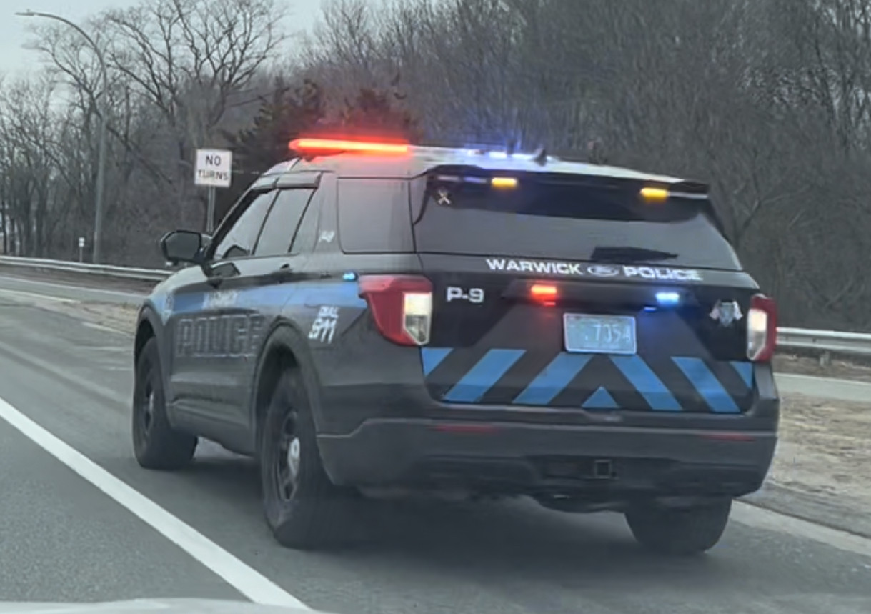 A photo  of Warwick Police
            Cruiser P-9, a 2021 Ford Police Interceptor Utility             taken by @riemergencyvehicles