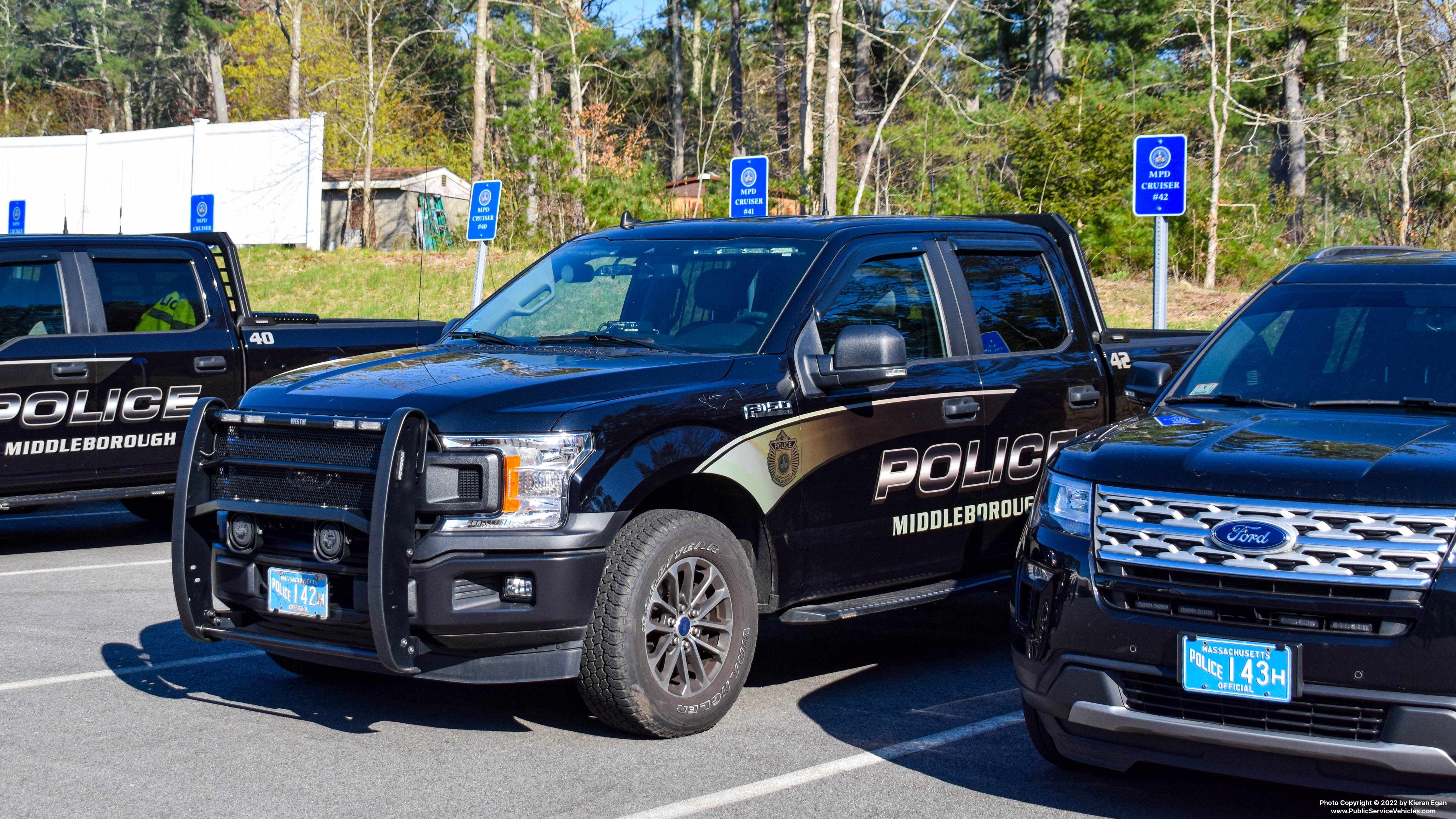 A photo  of Middleborough Police
            Cruiser 42, a 2020 Ford F-150 Police Responder             taken by Kieran Egan