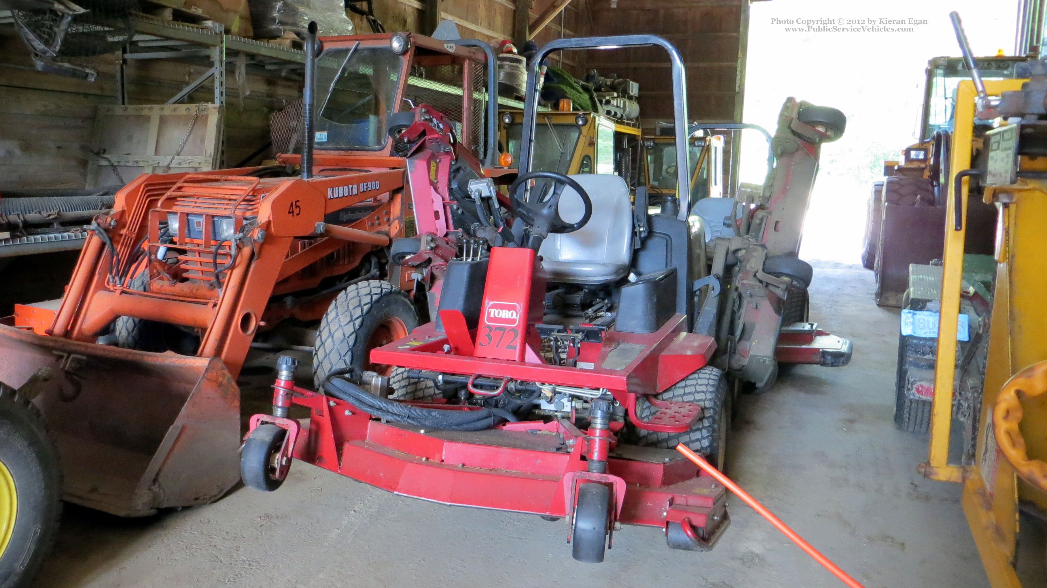 A photo  of Walpole Parks Department
            Mower 372, a 2004 Toro Groundsmaster 4000             taken by Kieran Egan