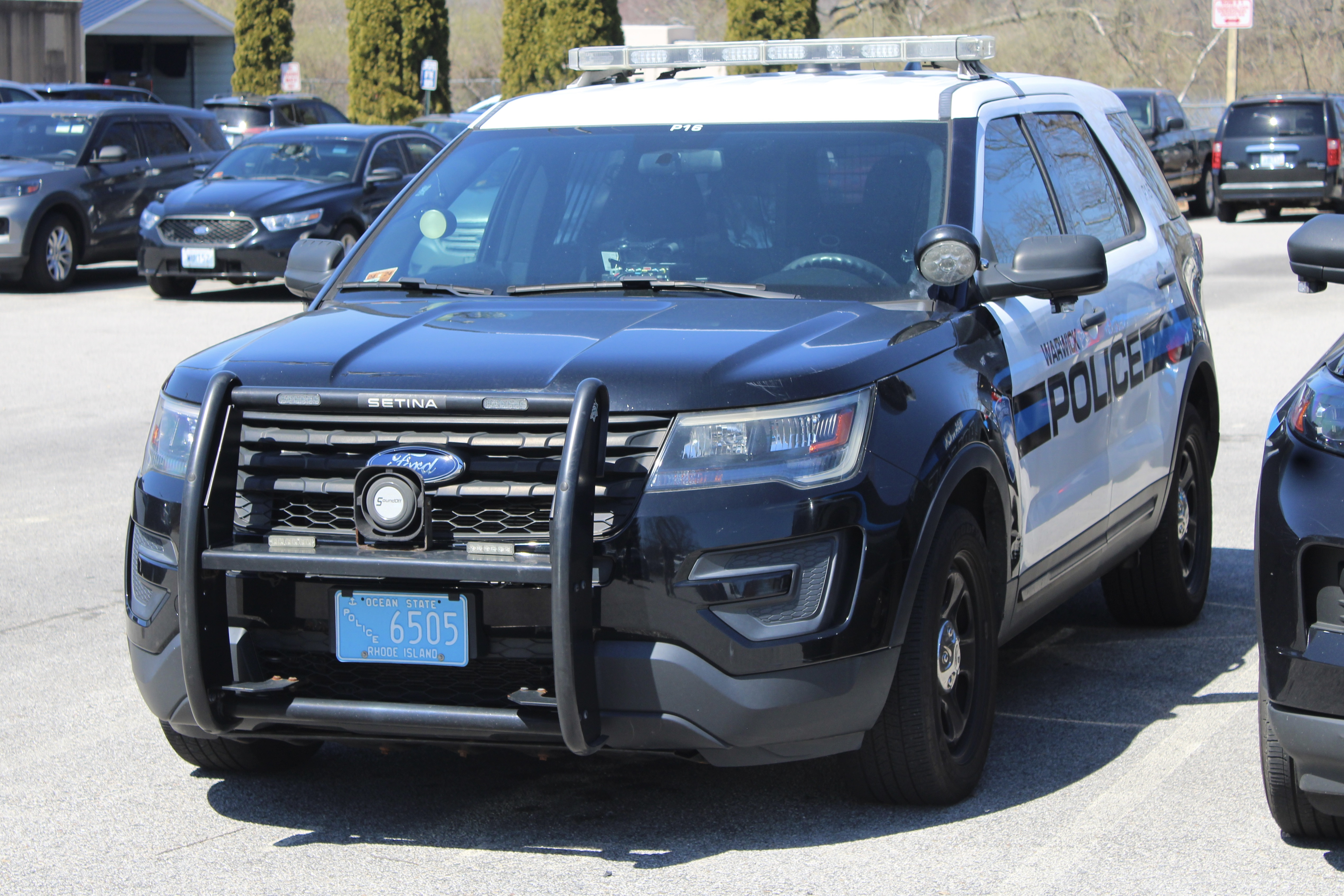 A photo  of Warwick Police
            Cruiser P-16, a 2017 Ford Police Interceptor Utility             taken by @riemergencyvehicles