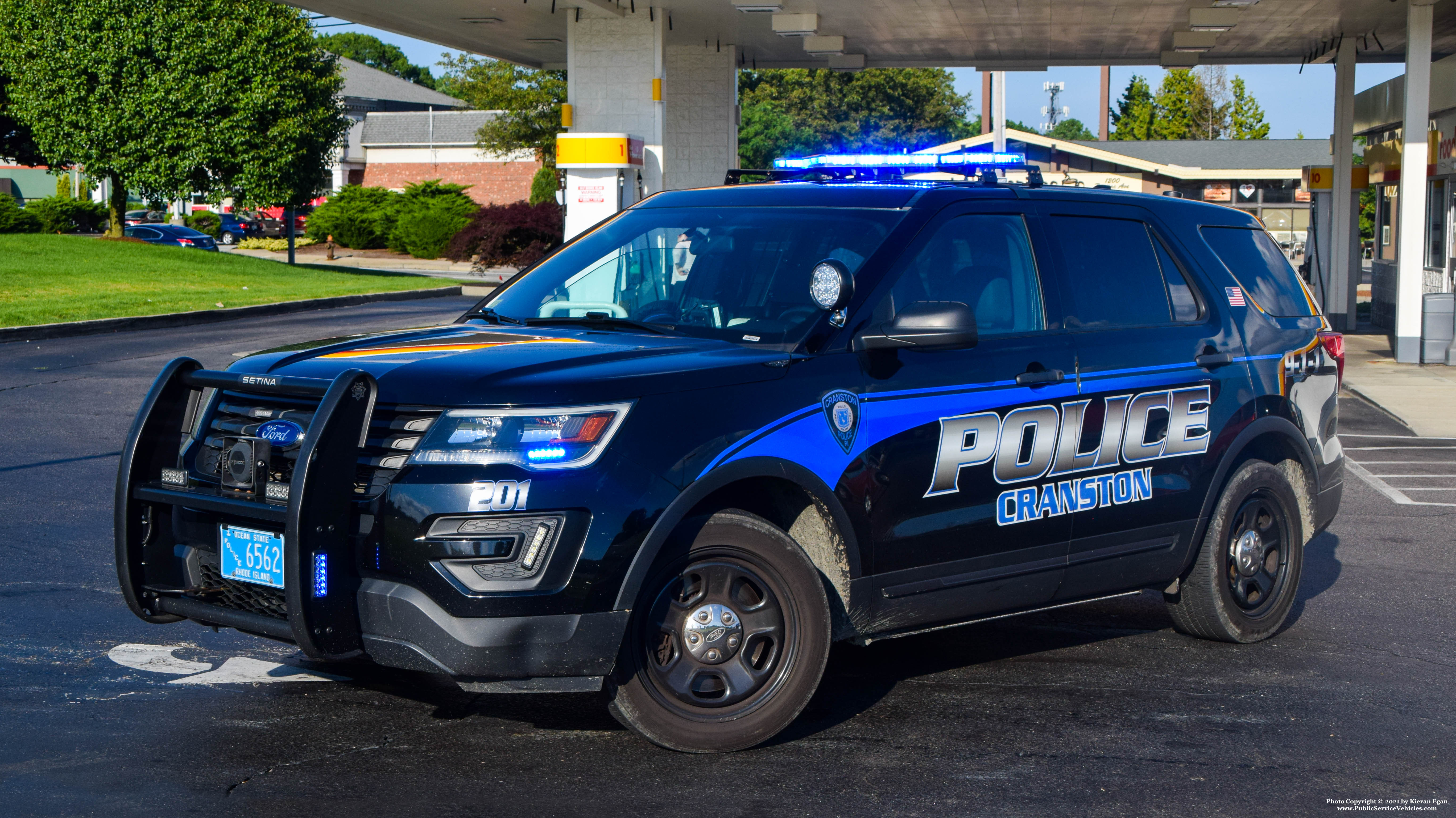 A photo  of Cranston Police
            Cruiser 201, a 2018 Ford Police Interceptor Utility             taken by Kieran Egan