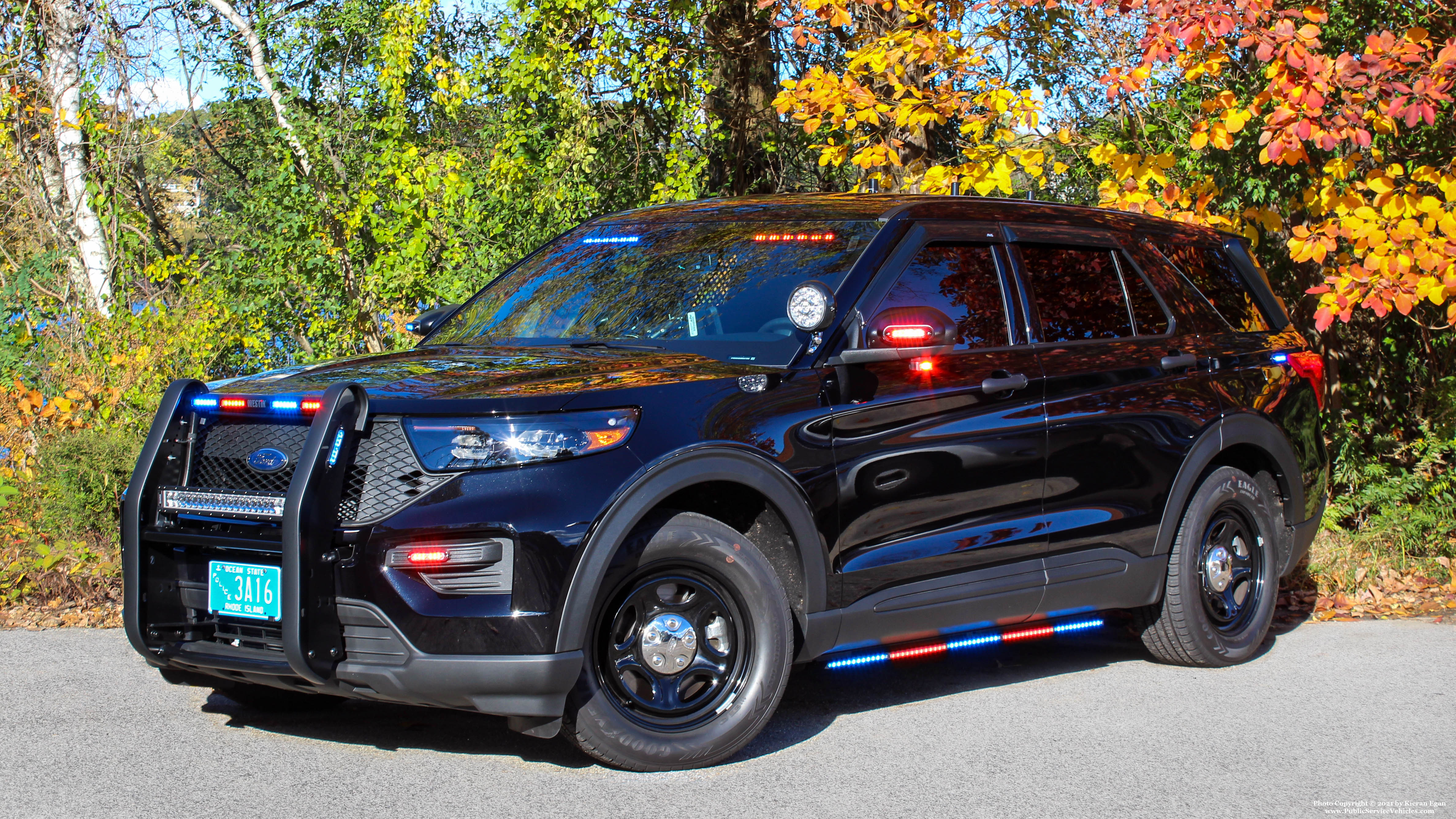 A photo  of Warwick Police
            Cruiser K9-1, a 2021 Ford Police Interceptor Utility             taken by Kieran Egan