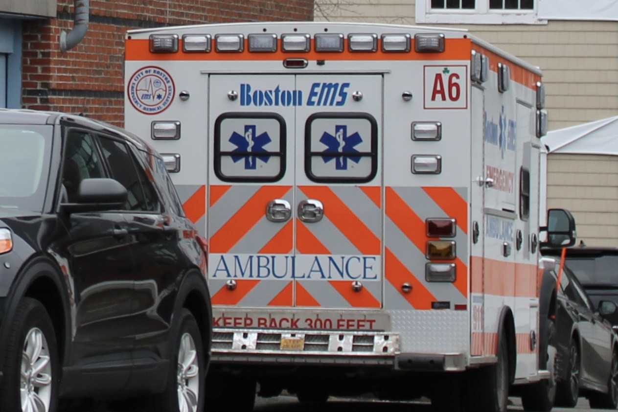 A photo  of Boston EMS
            Ambulance 6, a 2021 Ford F-450/Braun             taken by @riemergencyvehicles