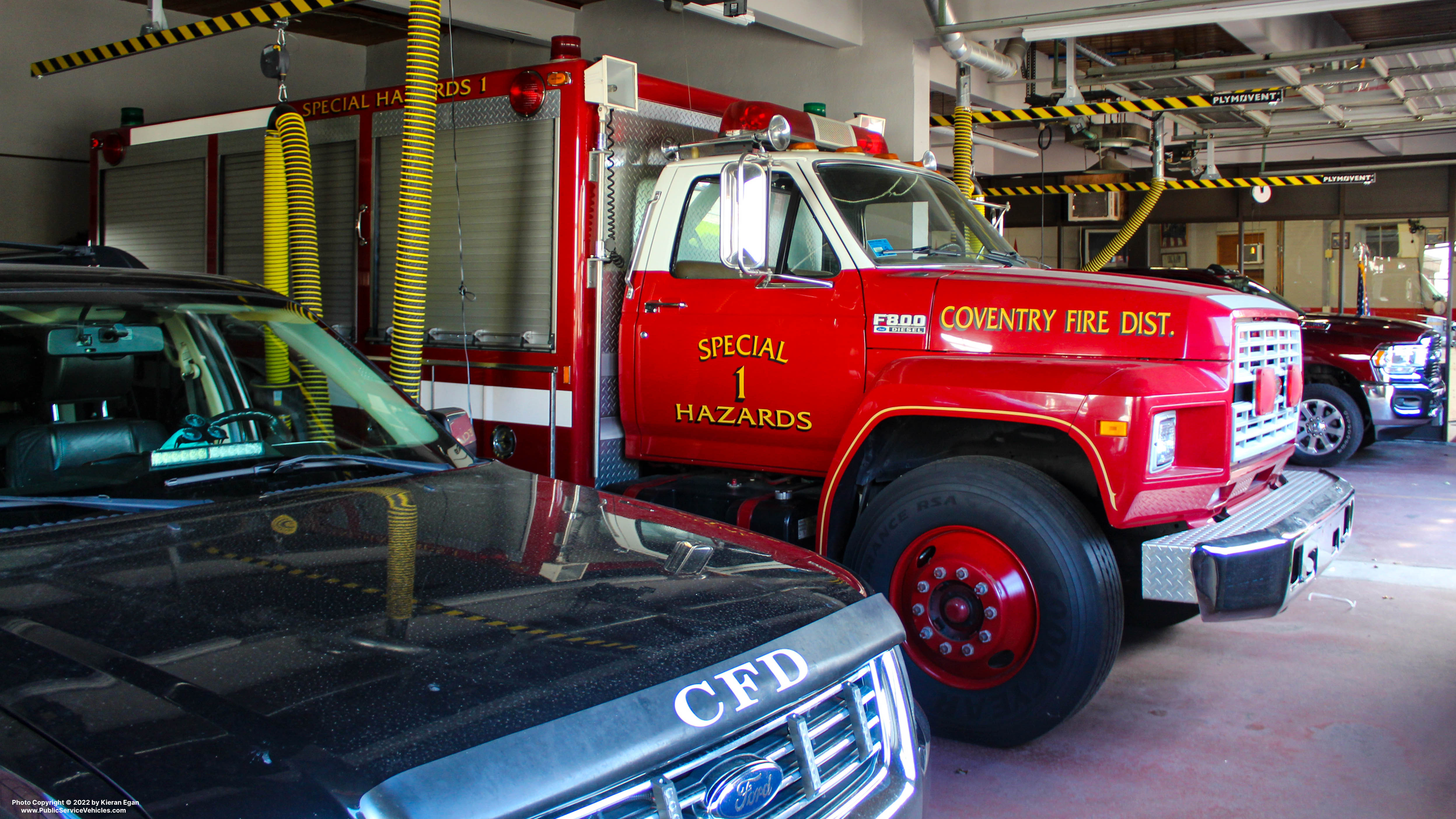 A photo  of Coventry Fire District
            Special Hazards 1, a 1988 Ford F-800             taken by Kieran Egan