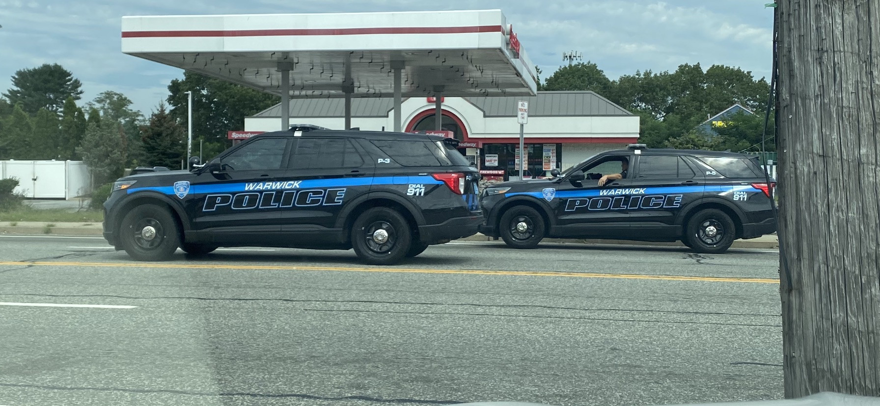 A photo  of Warwick Police
            Cruiser P-3, a 2021 Ford Police Interceptor Utility             taken by @riemergencyvehicles