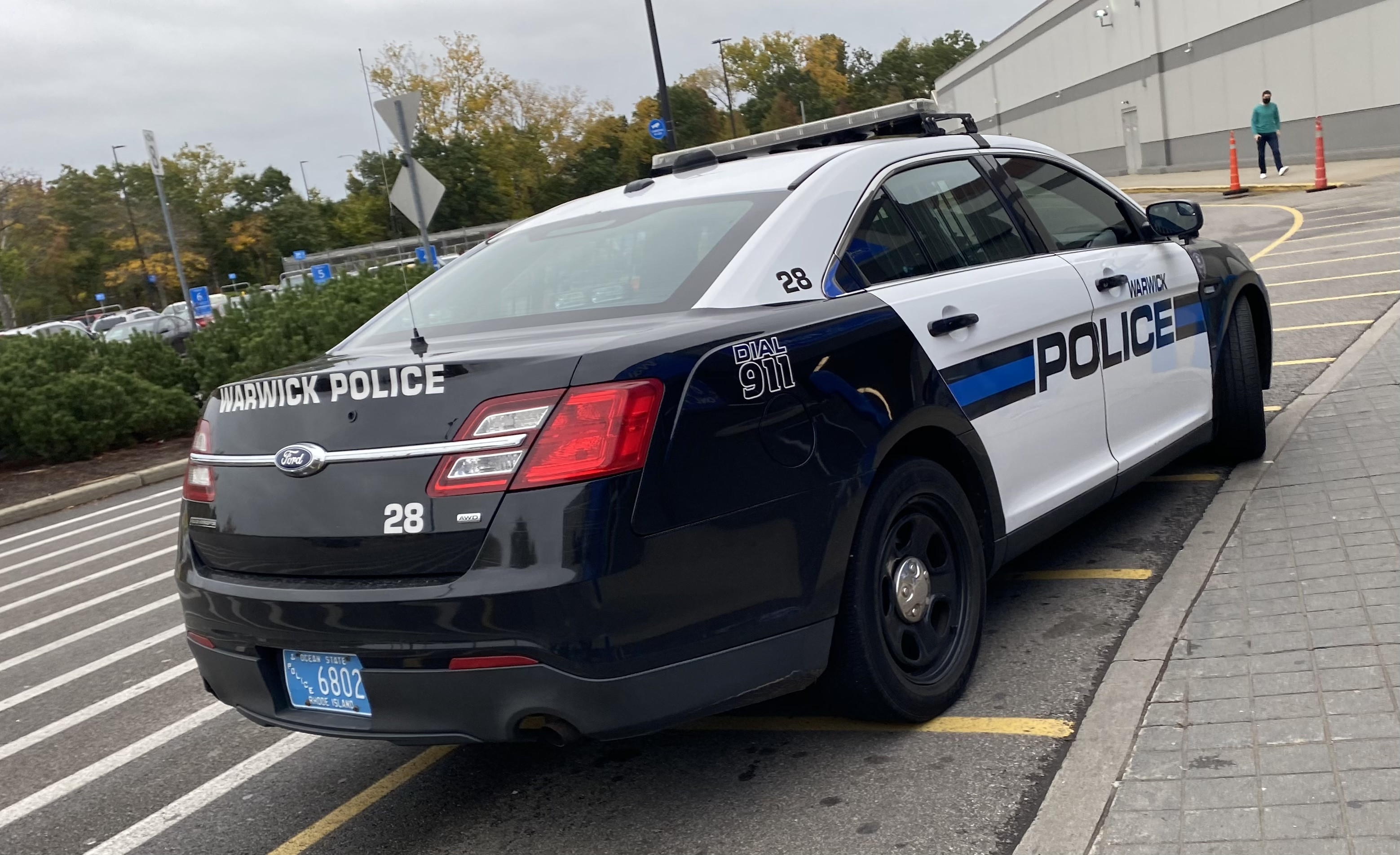 A photo  of Warwick Police
            Cruiser P-28, a 2016 Ford Police Interceptor Sedan             taken by @riemergencyvehicles