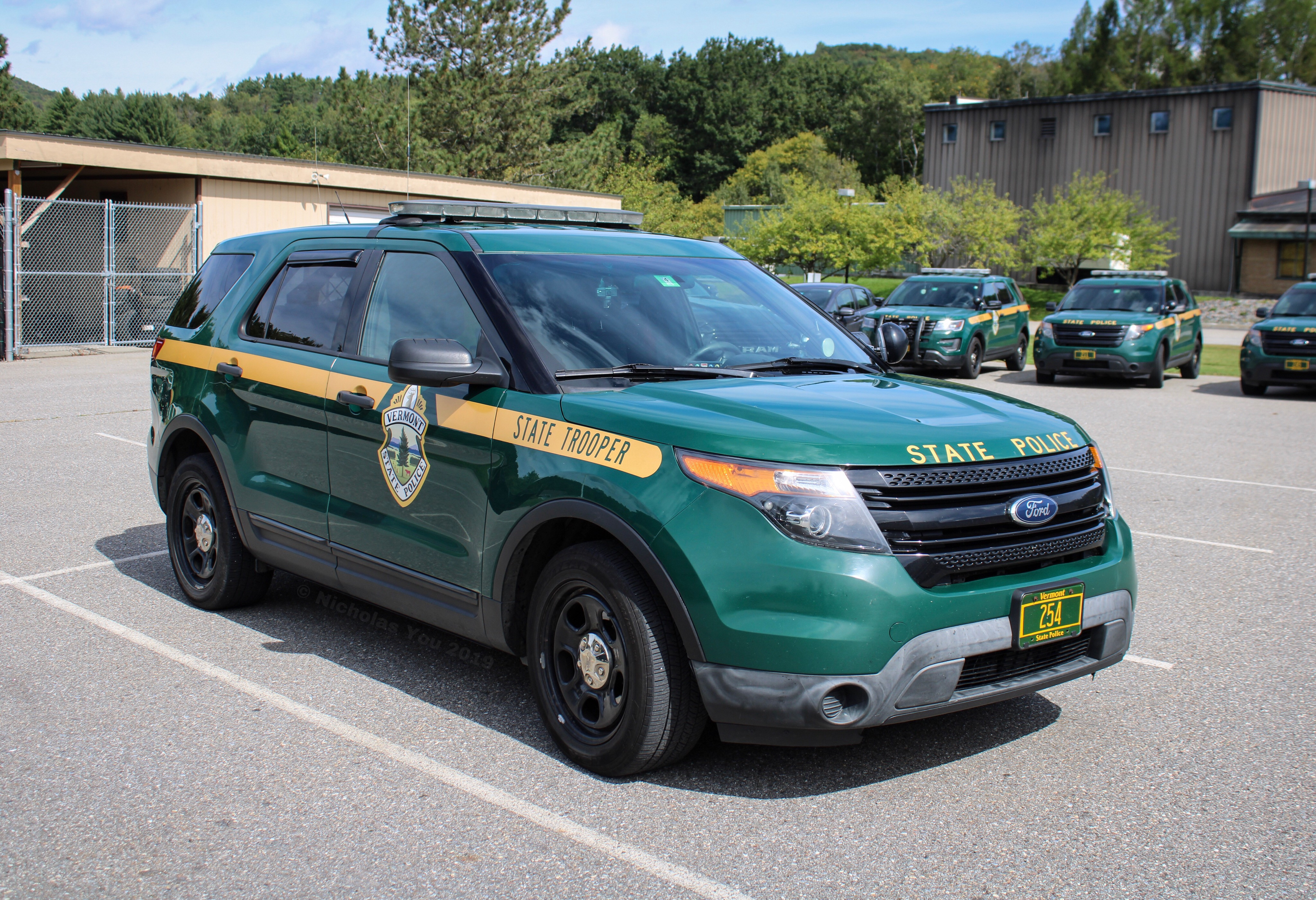 A photo  of Vermont State Police
            Cruiser 254, a 2013-2015 Ford Police Interceptor Utility             taken by Nicholas You