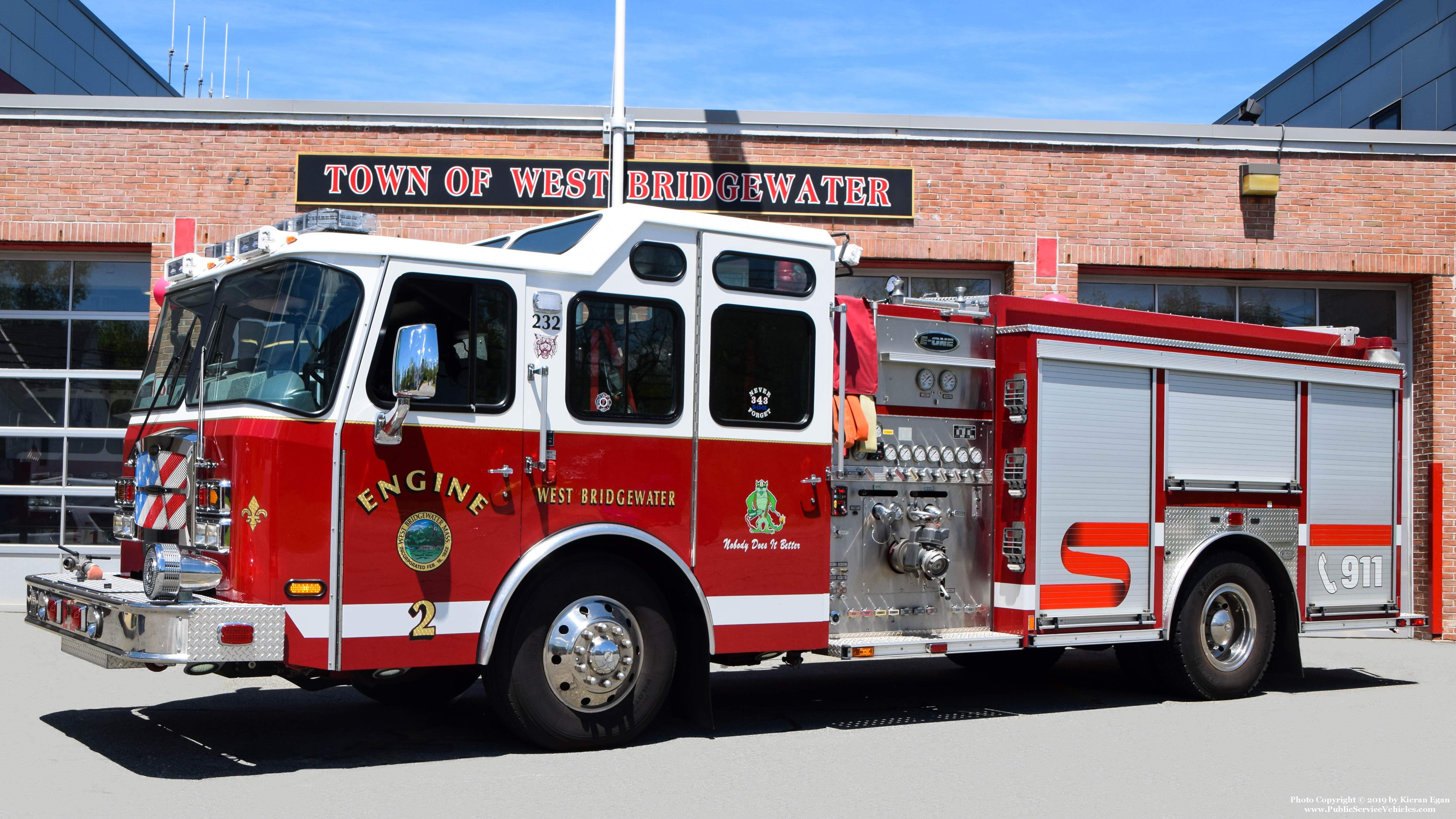 A photo  of West Bridgewater Fire
            Engine 2, a 2013 E-One Typhoon             taken by Kieran Egan