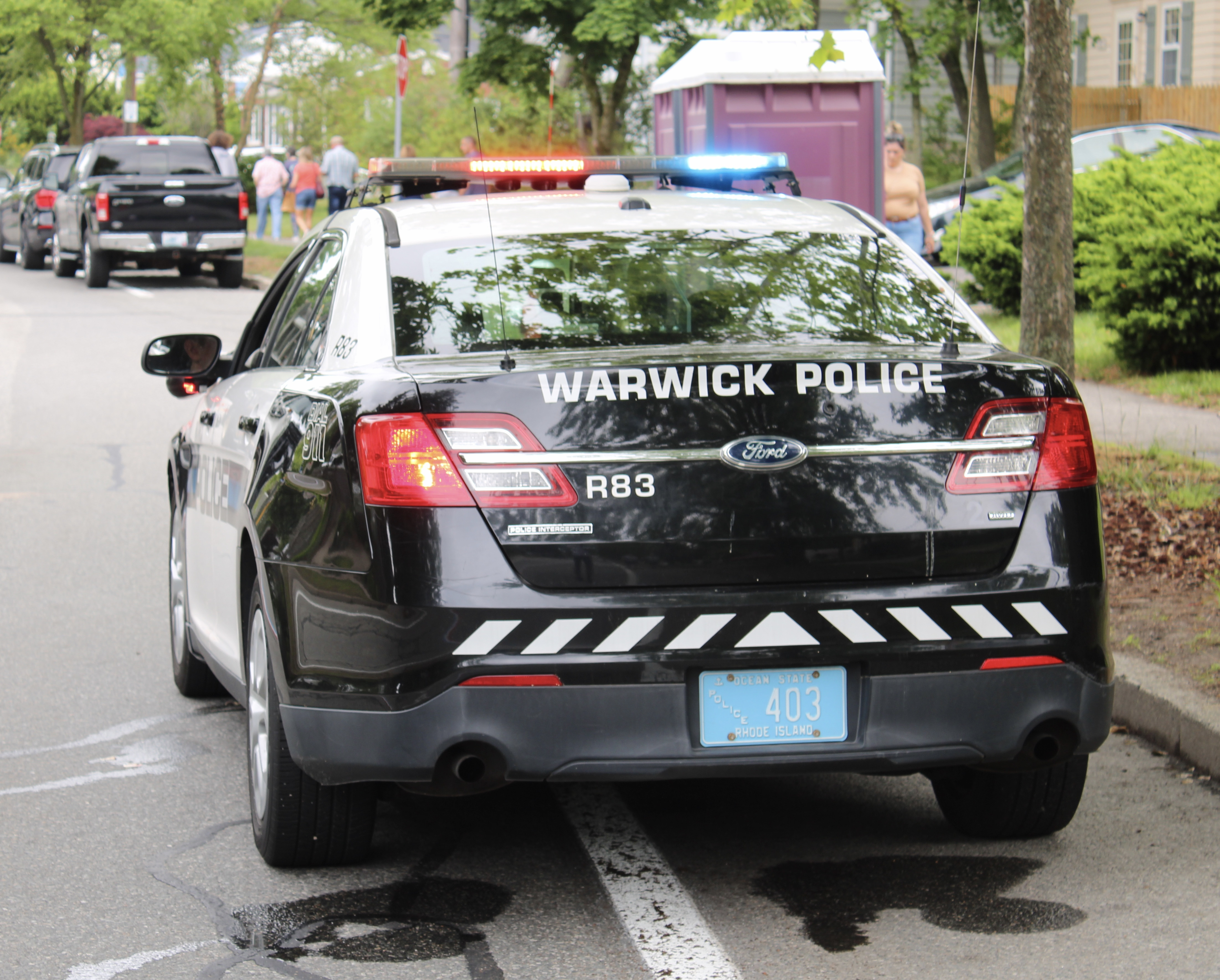 A photo  of Warwick Police
            Cruiser R-83, a 2014 Ford Police Interceptor Sedan             taken by @riemergencyvehicles