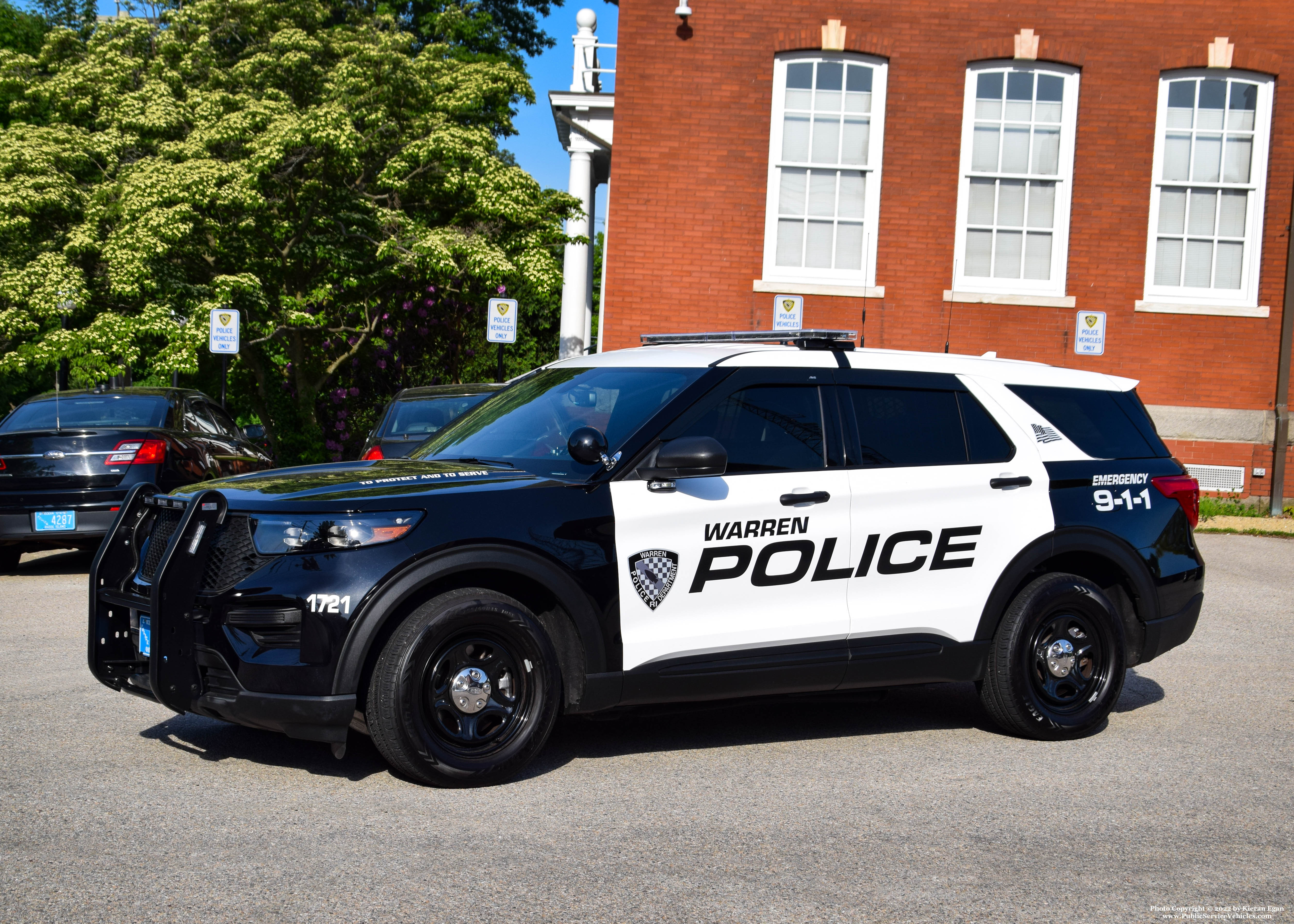 A photo  of Warren Police
            Cruiser 1721, a 2021 Ford Police Interceptor Utility             taken by Kieran Egan