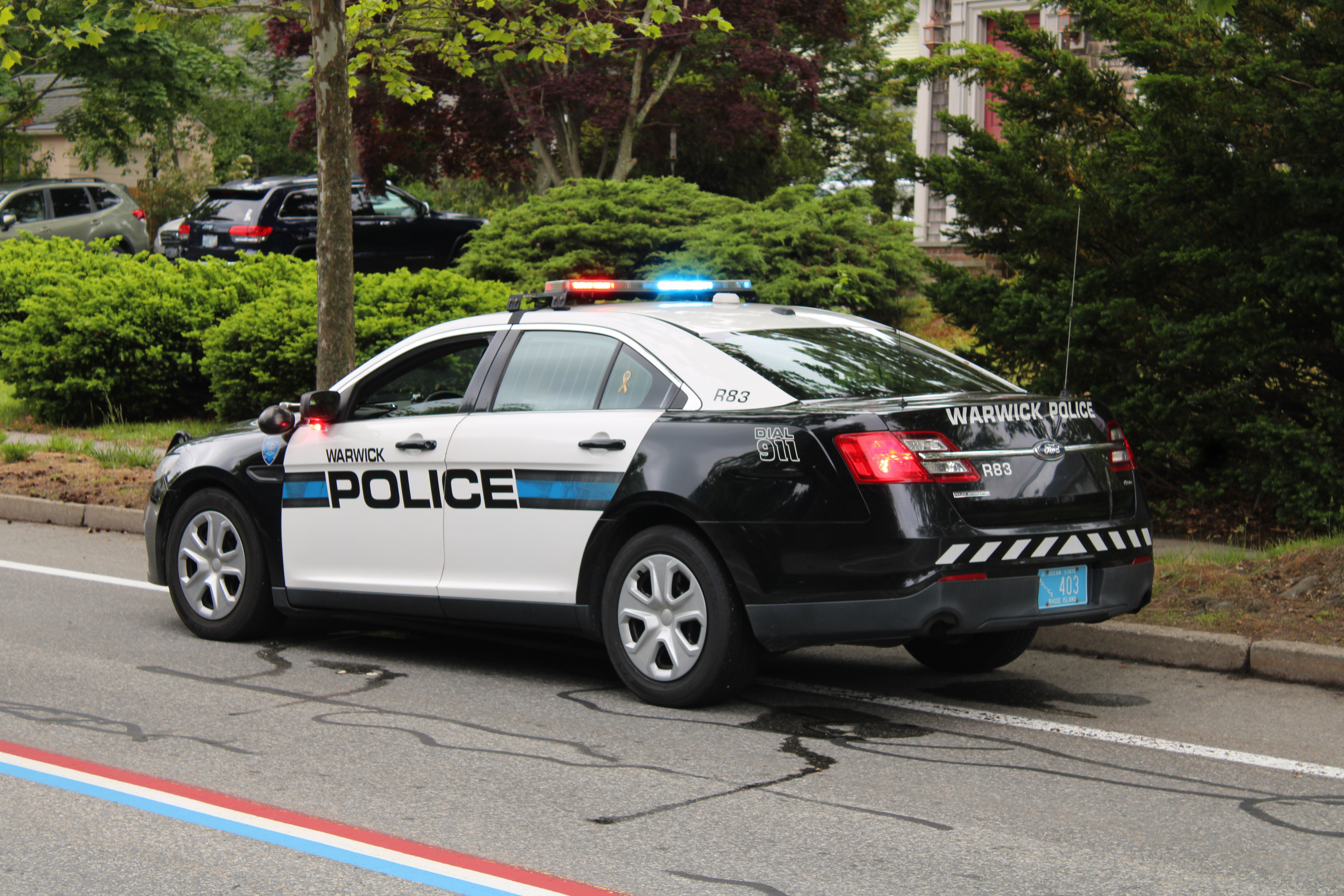 A photo  of Warwick Police
            Cruiser R-83, a 2014 Ford Police Interceptor Sedan             taken by @riemergencyvehicles