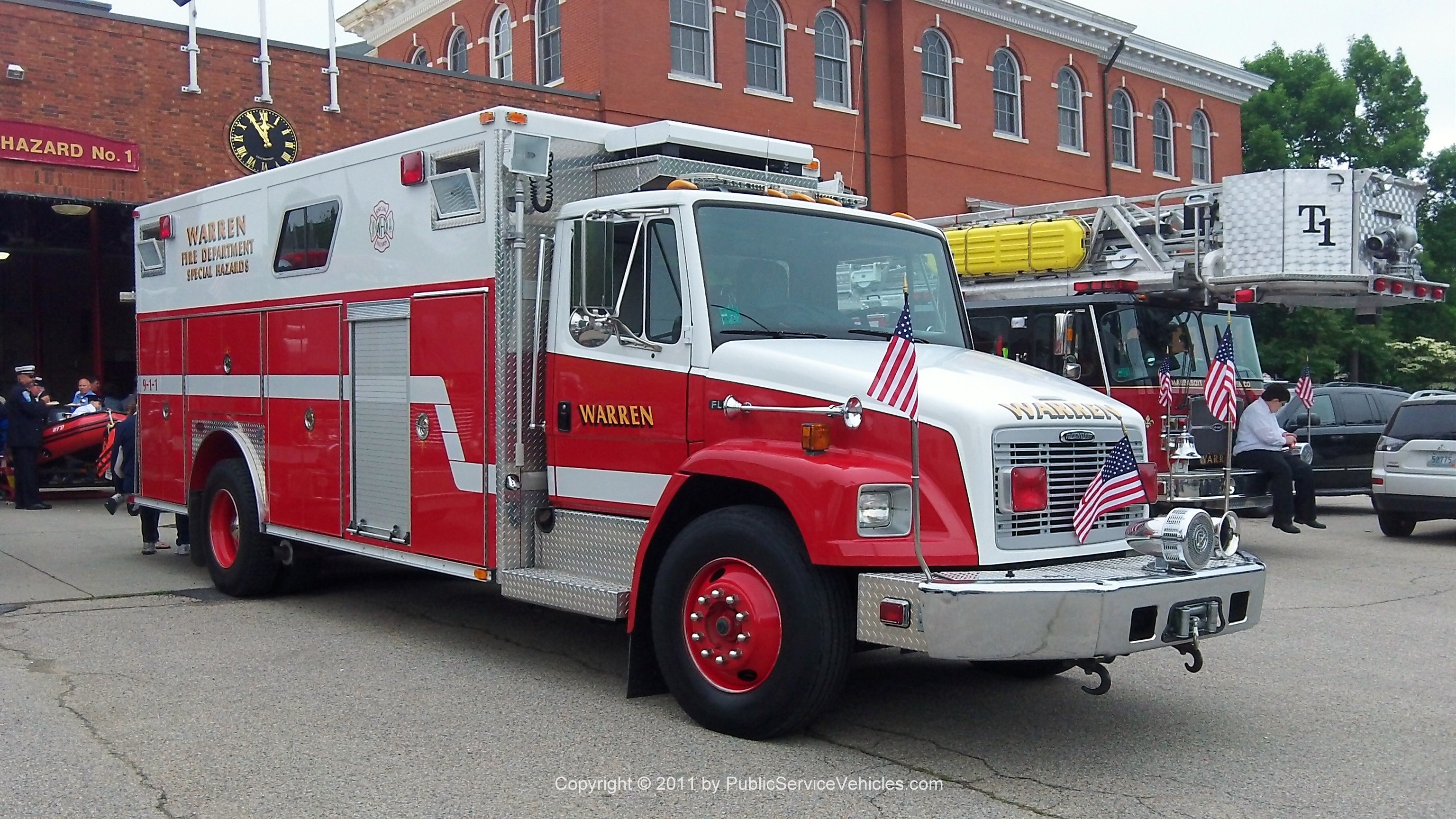 A photo  of Warren Fire
            Special Hazards, a 1996 Freightliner             taken by Kieran Egan