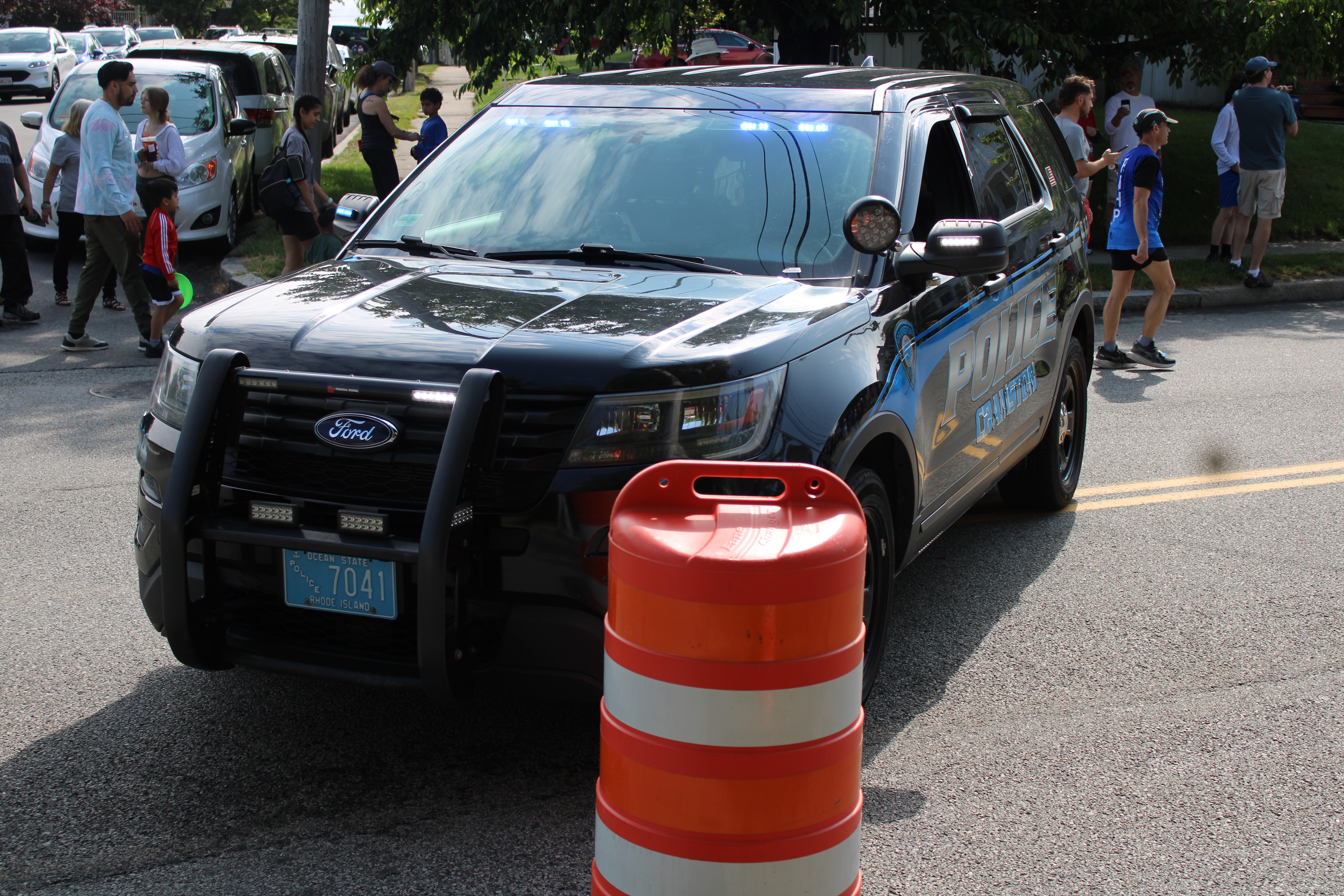 A photo  of Cranston Police
            Cruiser 214, a 2019 Ford Police Interceptor Utility             taken by @riemergencyvehicles