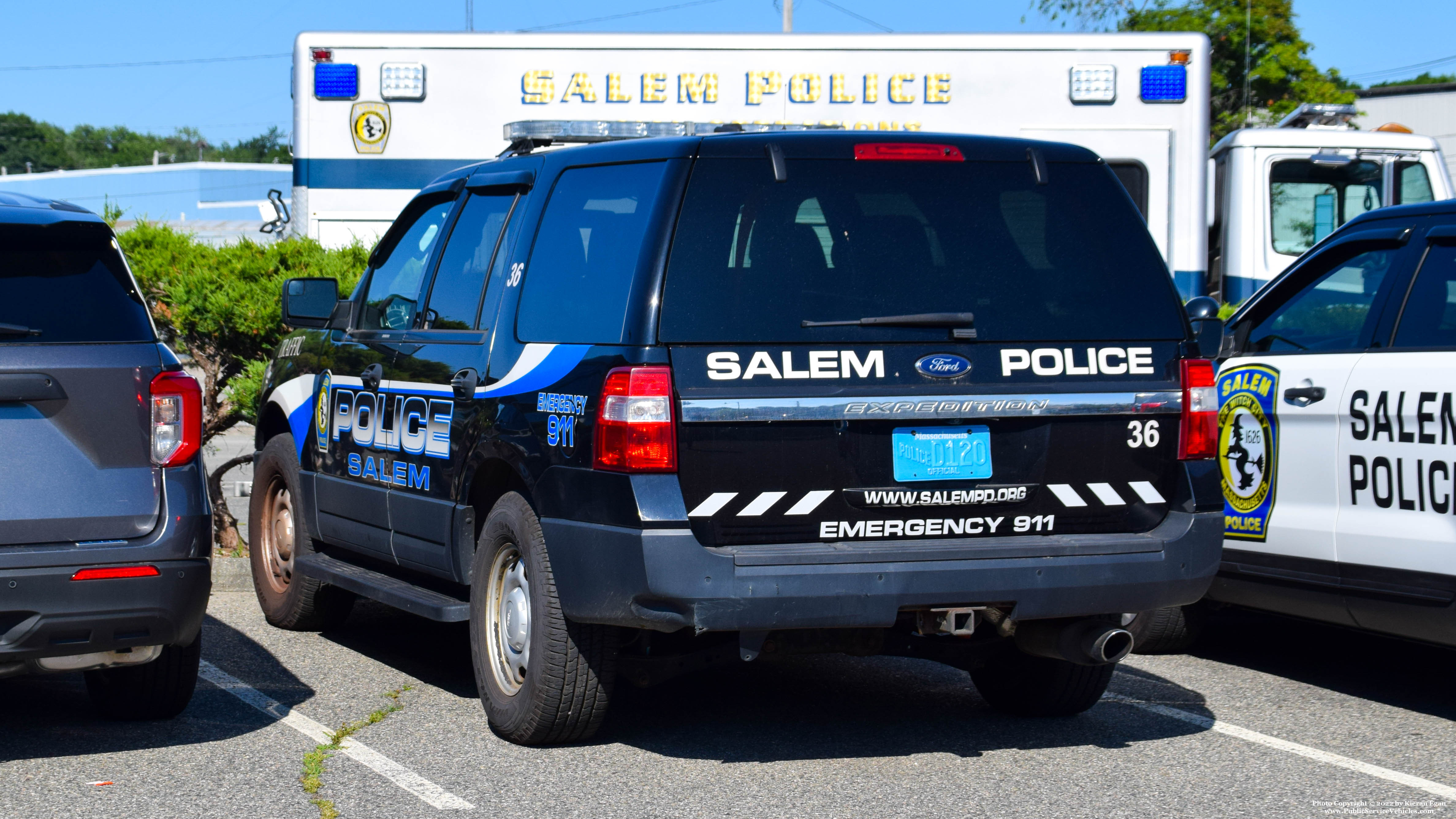 A photo  of Salem Police
            Cruiser 36, a 2017 Ford Expedition             taken by Kieran Egan