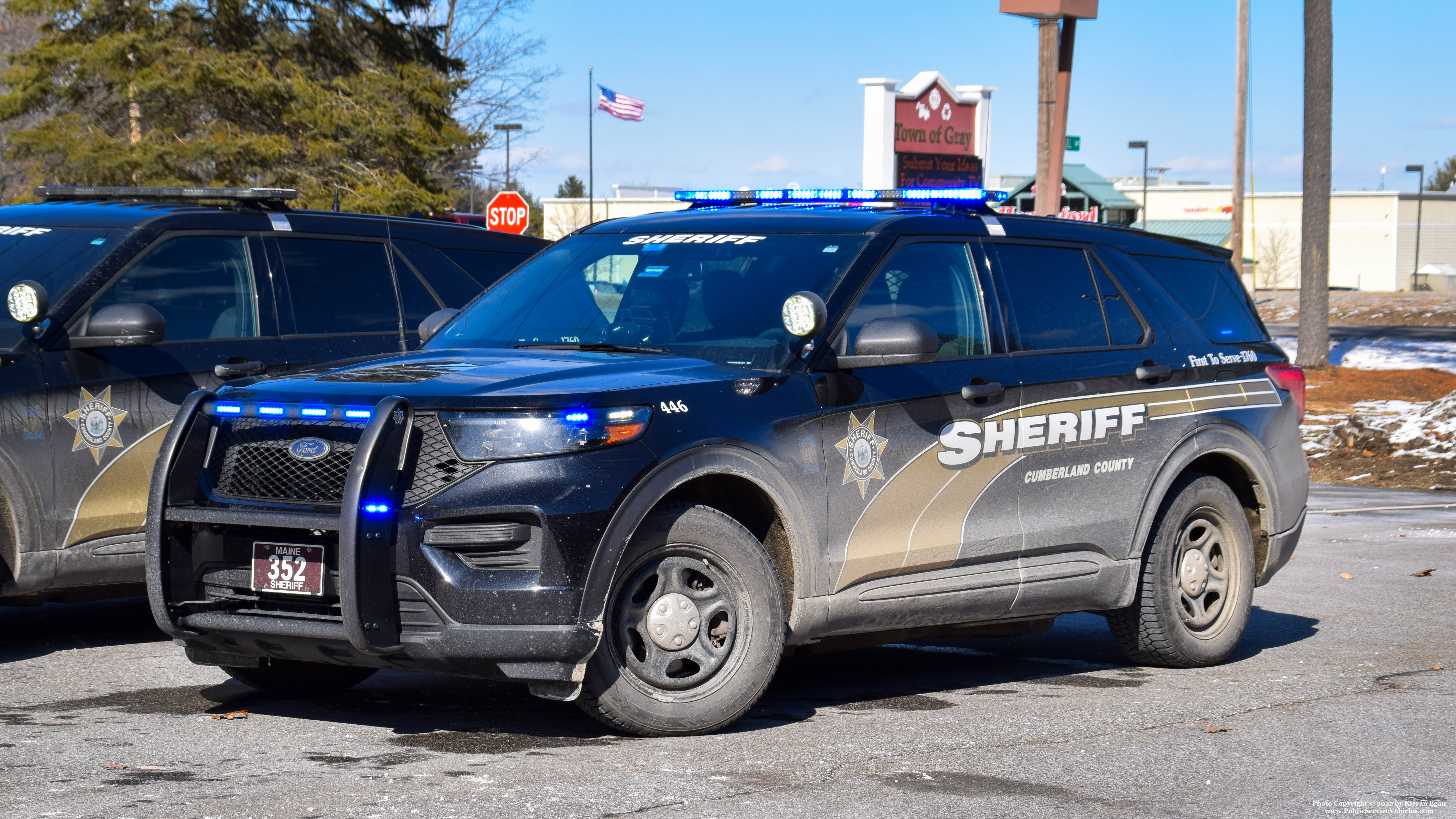 A photo  of Cumberland County Sheriff
            Cruiser 352, a 2020 Ford Police Interceptor Utility             taken by Kieran Egan