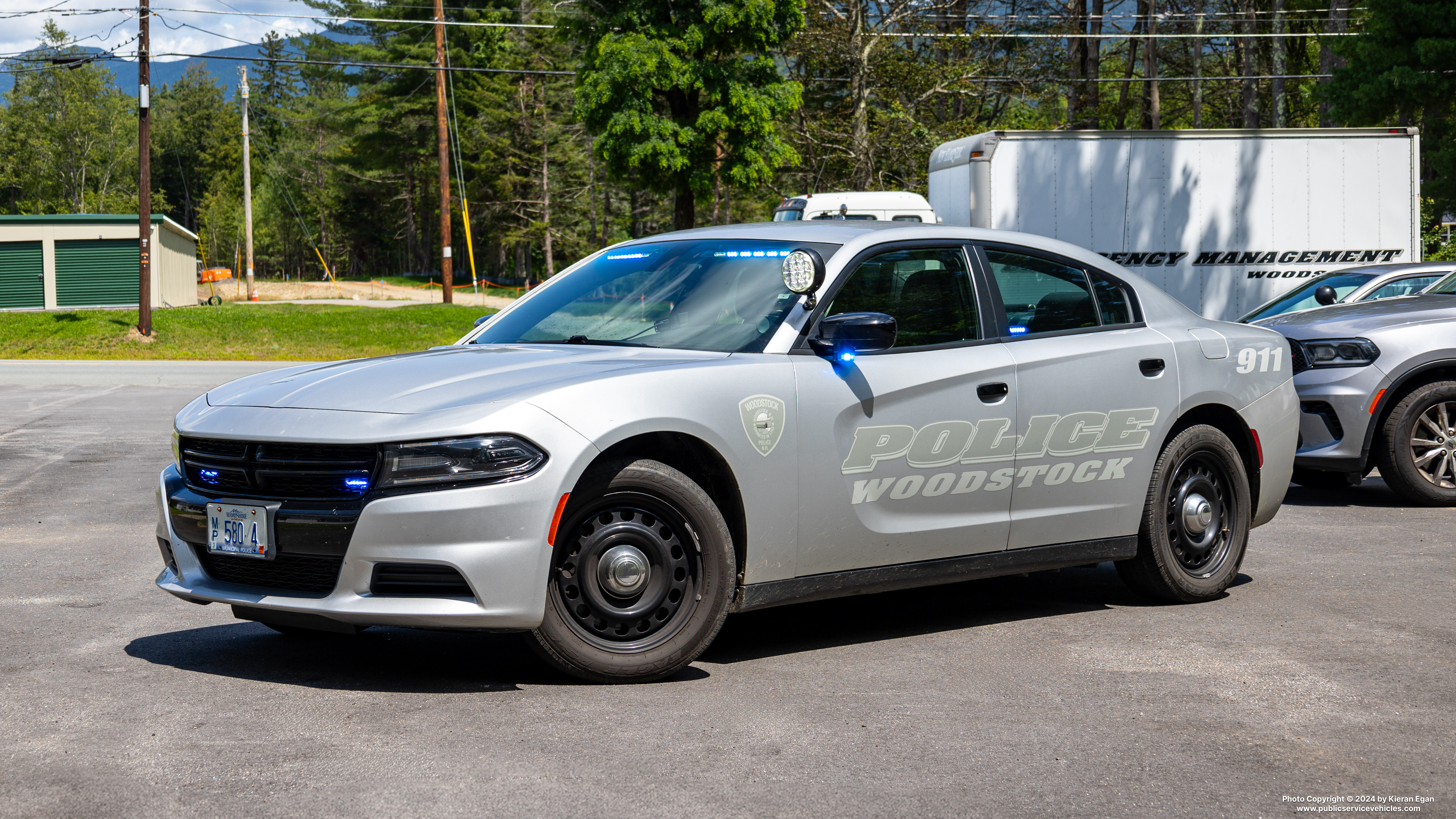 A photo  of Woodstock Police
            Car 4, a 2019 Dodge Charger             taken by Kieran Egan