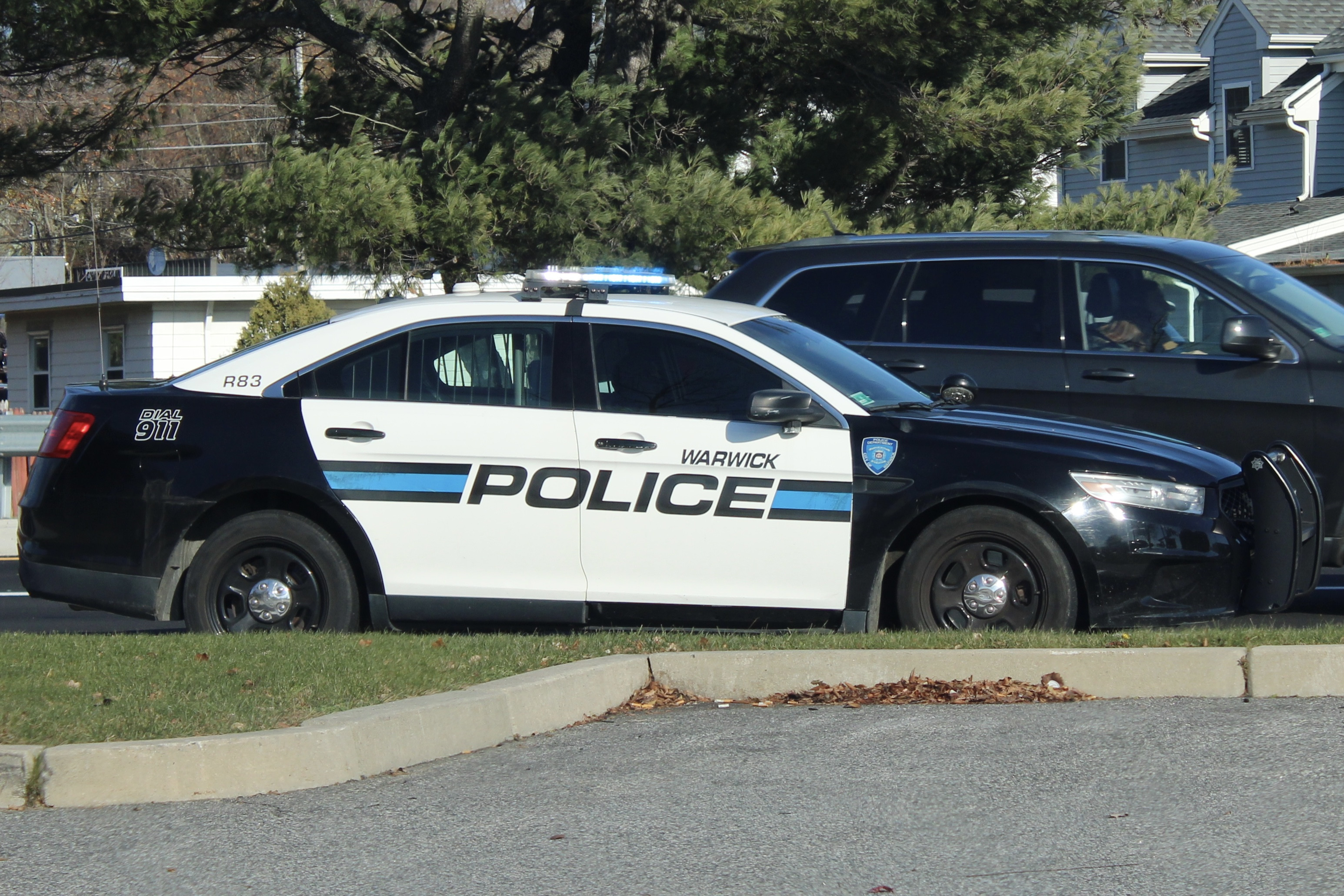 A photo  of Warwick Police
            Cruiser R-83, a 2014 Ford Police Interceptor Sedan             taken by @riemergencyvehicles