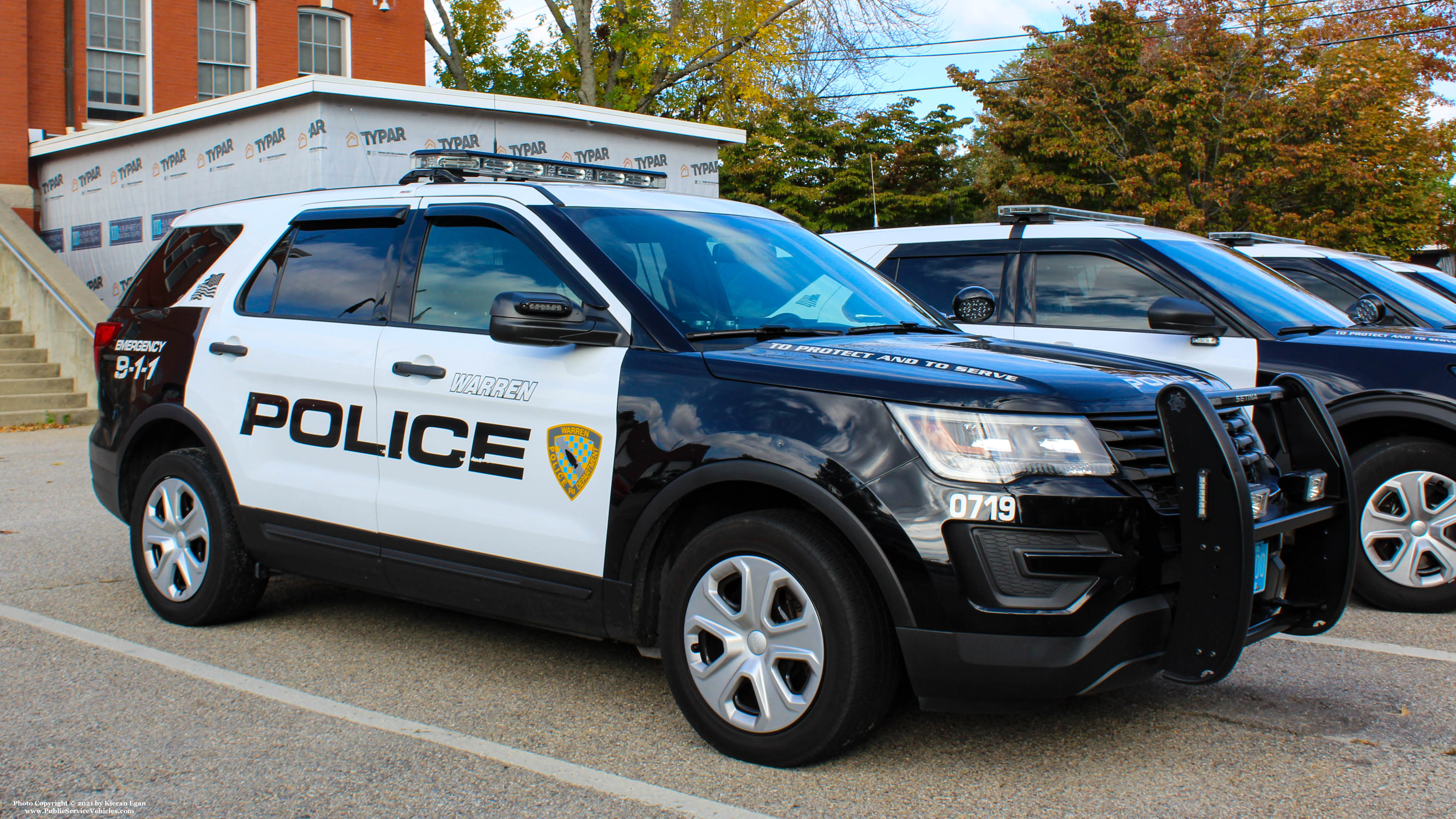 A photo  of Warren Police
            Cruiser 0719, a 2019 Ford Police Interceptor Utility             taken by Kieran Egan