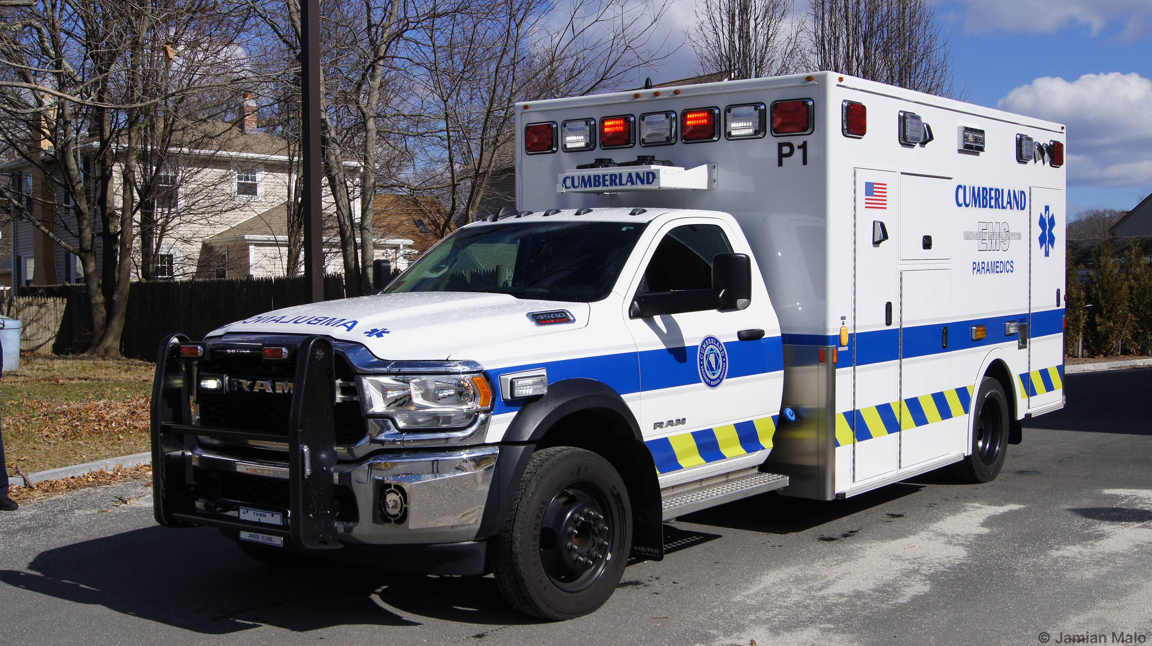 A photo  of Cumberland EMS
            Paramedic 1, a 2019 RAM 4500/Demers             taken by Jamian Malo