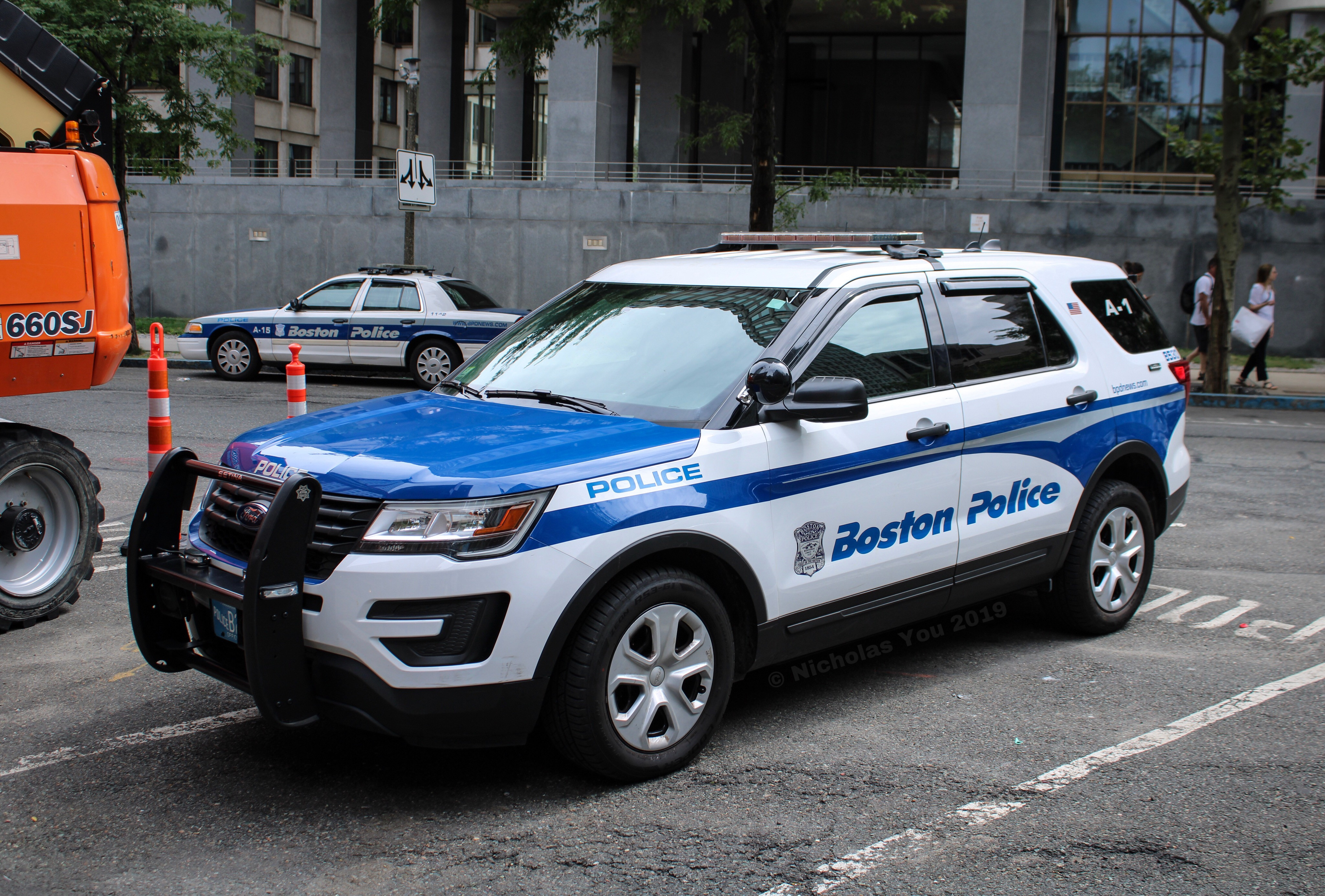 A photo  of Boston Police
            Cruiser 8530, a 2018 Ford Police Interceptor Utility             taken by Nicholas You