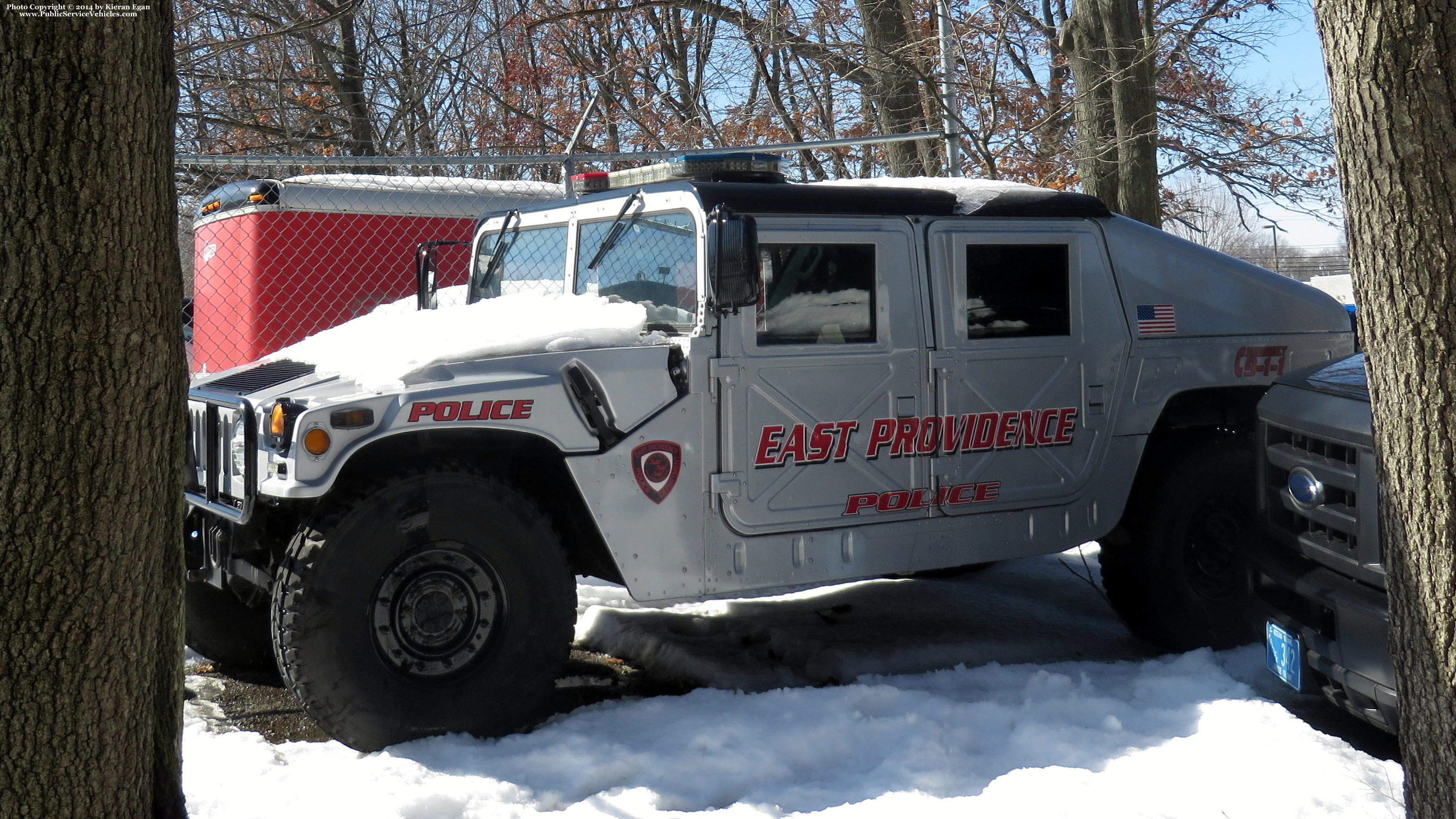 A photo  of East Providence Police
            Humvee 1, a 1990-2000 AM General Humvee             taken by Kieran Egan