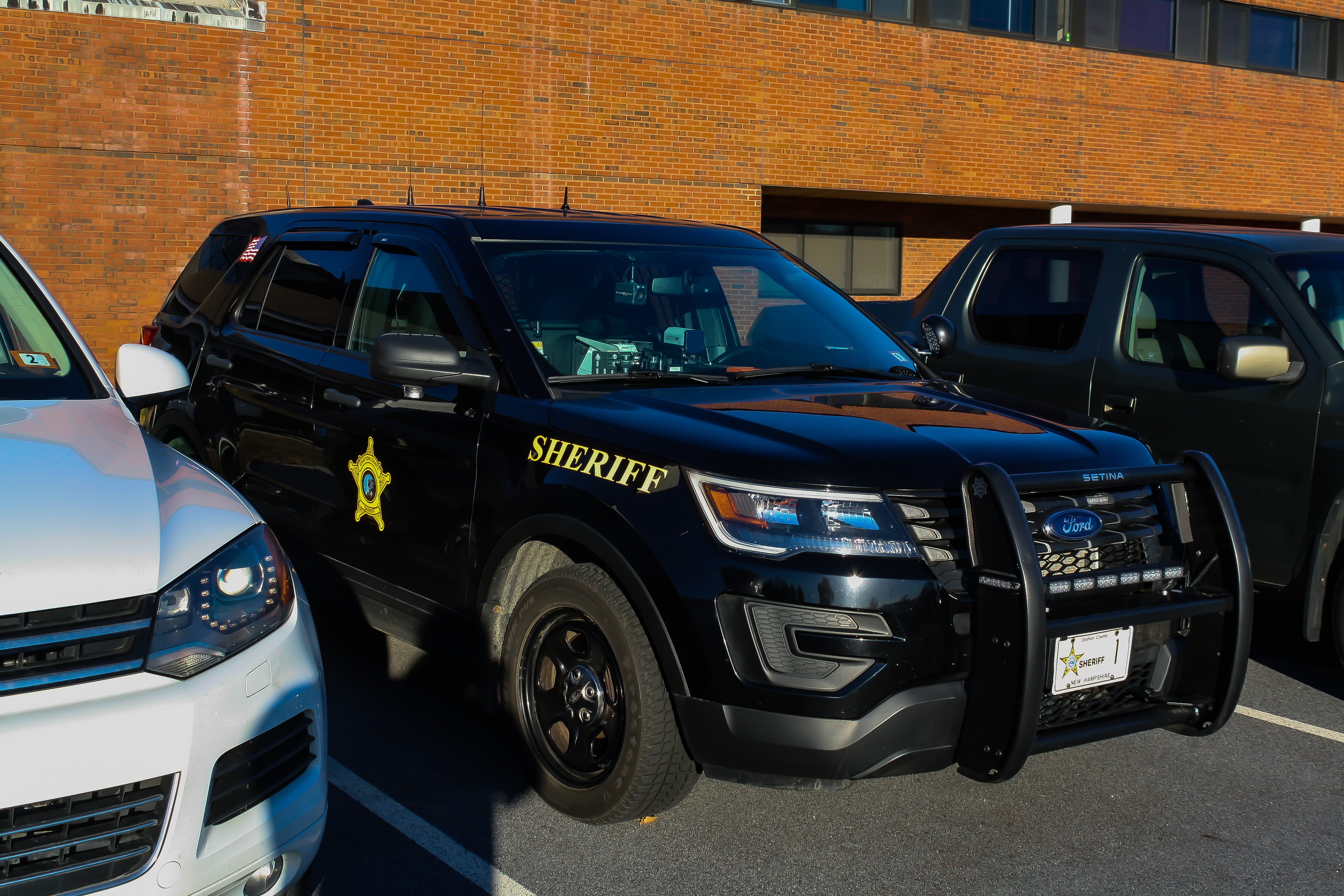 A photo  of Grafton County Sheriff
            Car 1, a 2016-2019 Ford Police Interceptor Utility             taken by Luke Tougas