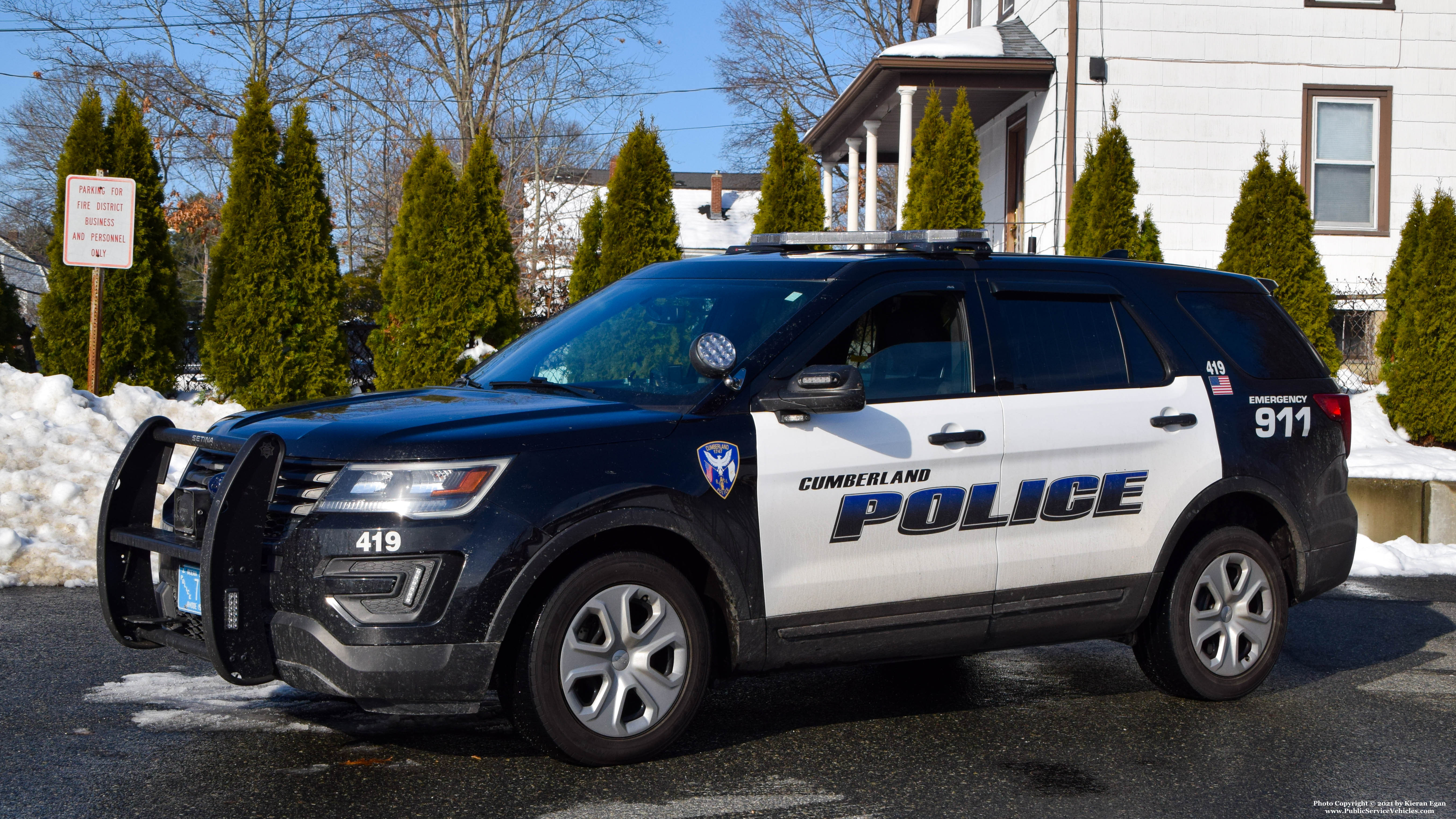 A photo  of Cumberland Police
            Cruiser 419, a 2018 Ford Police Interceptor Utility             taken by Kieran Egan