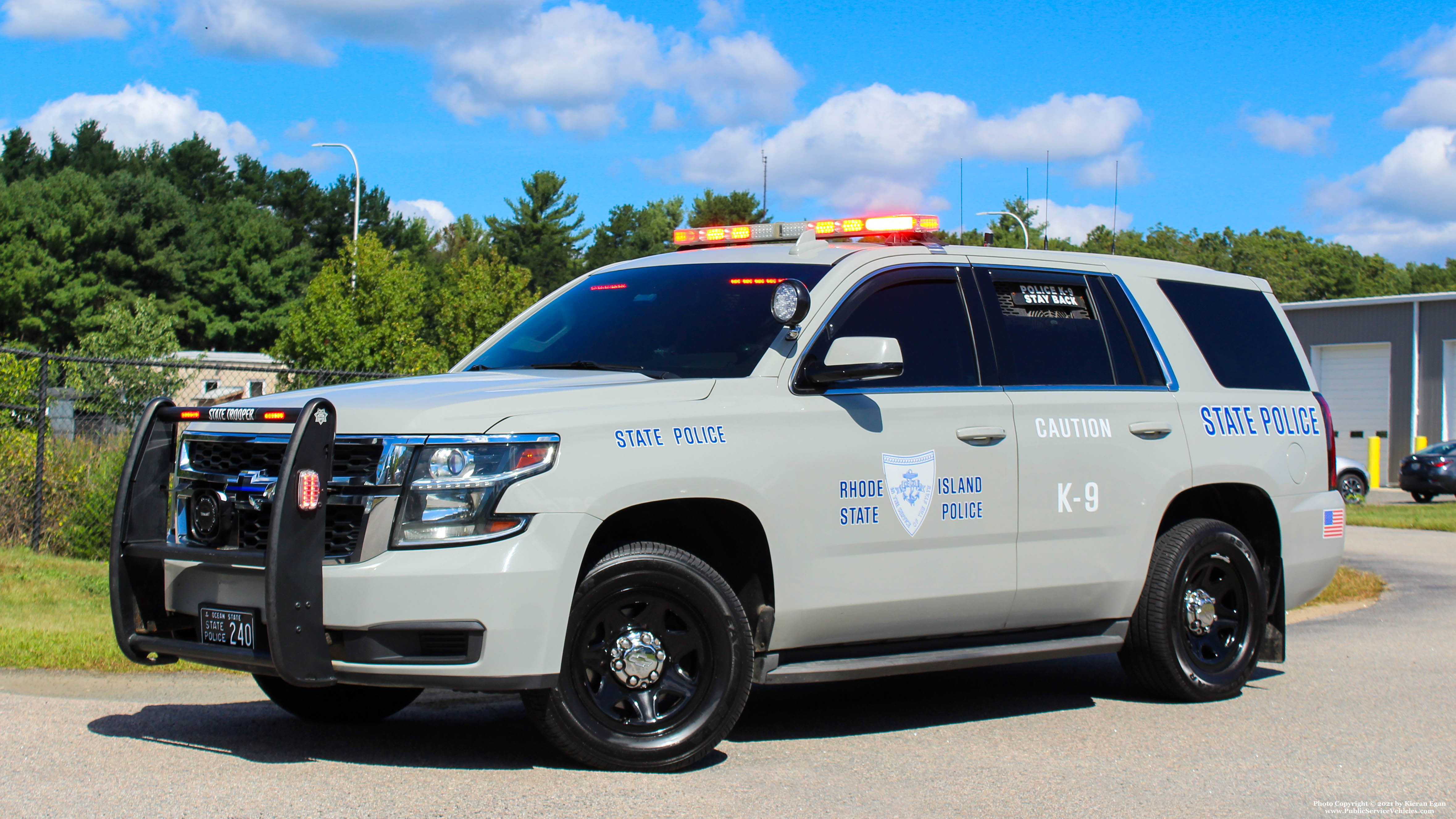 A photo  of Rhode Island State Police
            Cruiser 240, a 2015 Chevrolet Tahoe             taken by Kieran Egan
