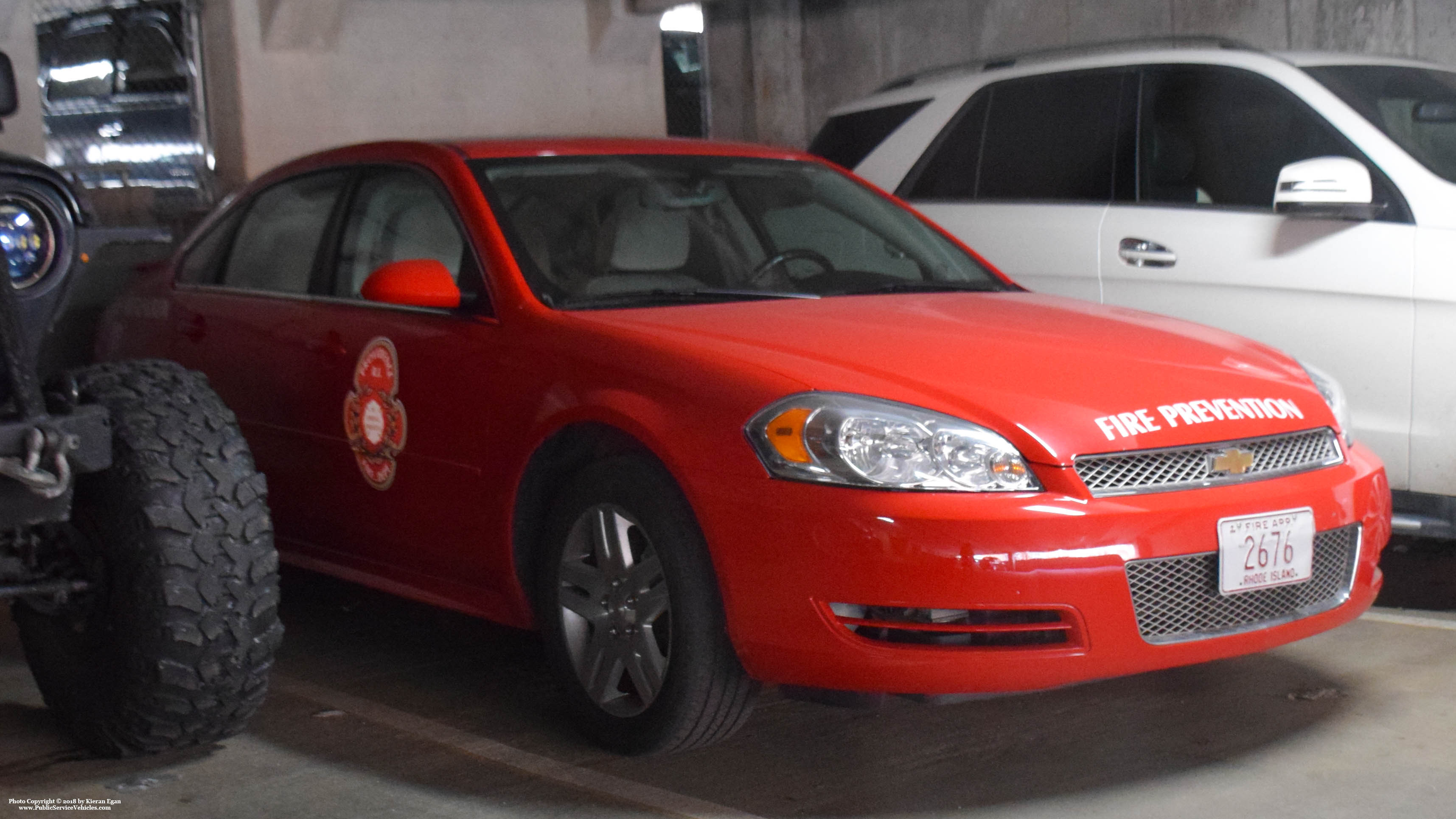 A photo  of Providence Fire
            Fire Prevention Vehicle, a 2006-2013 Chevrolet Impala             taken by Kieran Egan