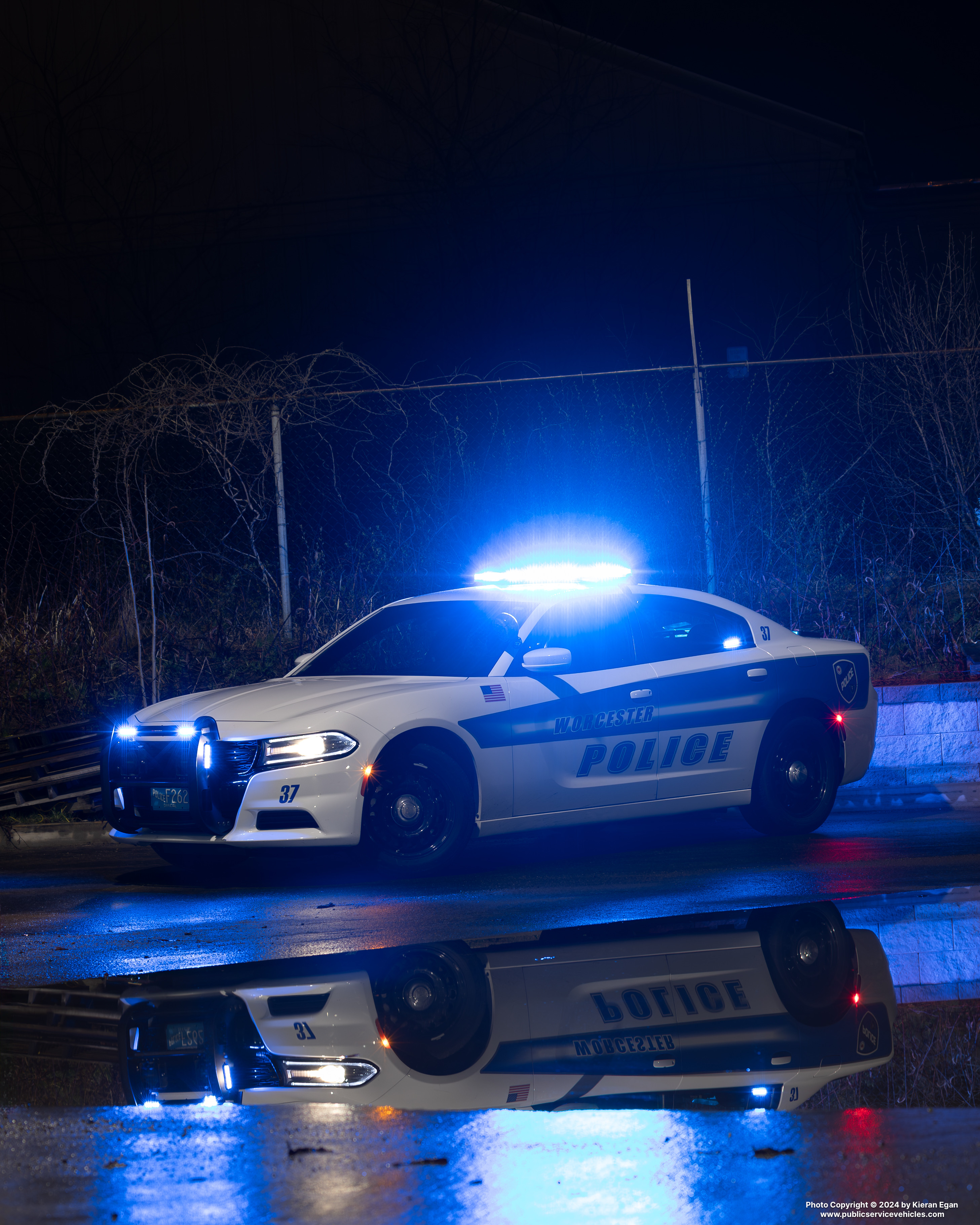 A photo  of Worcester Police
            Cruiser 37, a 2021 Dodge Charger             taken by Kieran Egan