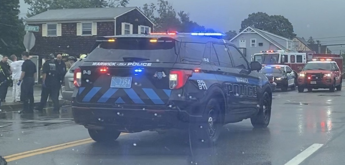 A photo  of Warwick Police
            Cruiser P-9, a 2021 Ford Police Interceptor Utility             taken by @riemergencyvehicles