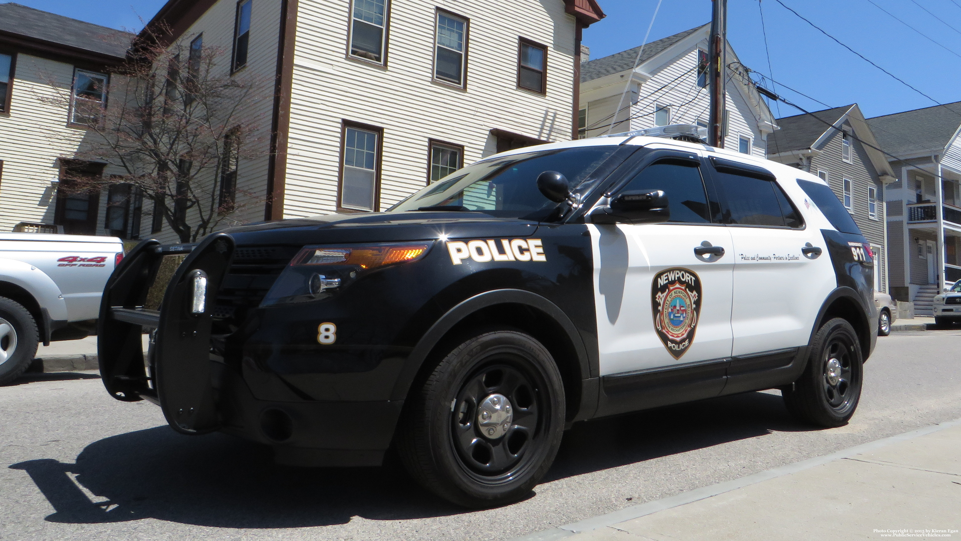 A photo  of Newport Police
            Car 8, a 2015 Ford Police Interceptor Utility             taken by Kieran Egan