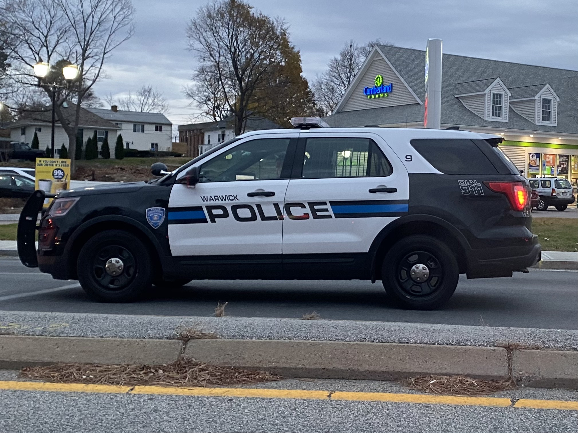 A photo  of Warwick Police
            Cruiser P-9, a 2019 Ford Police Interceptor Utility             taken by @riemergencyvehicles